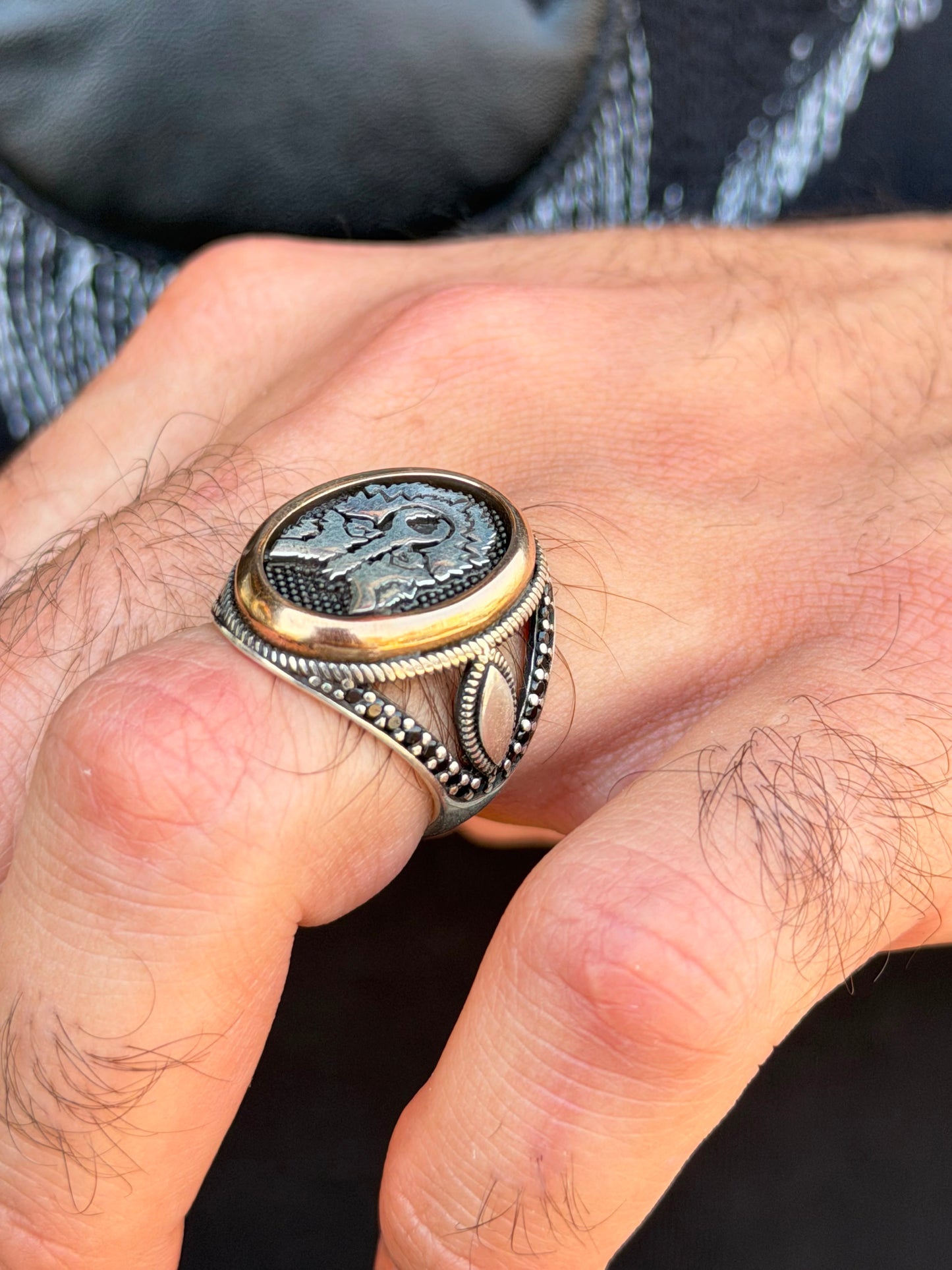 Wolf Ring for Men's Sterling Silver 925s