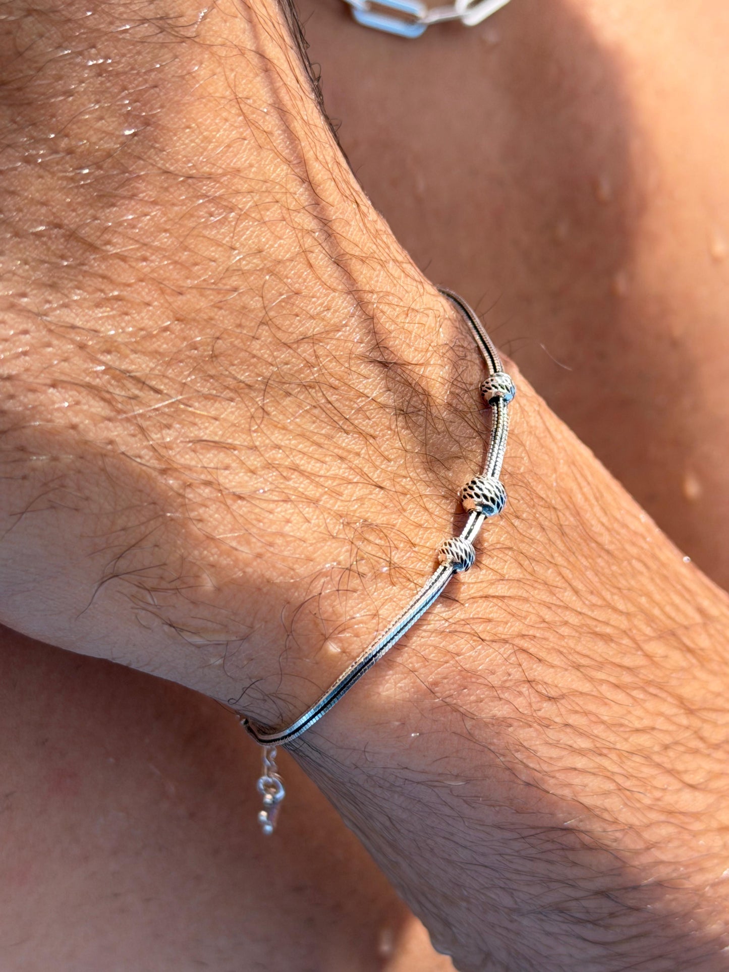 Beads Slider Bracelet Sterling Silver 925s