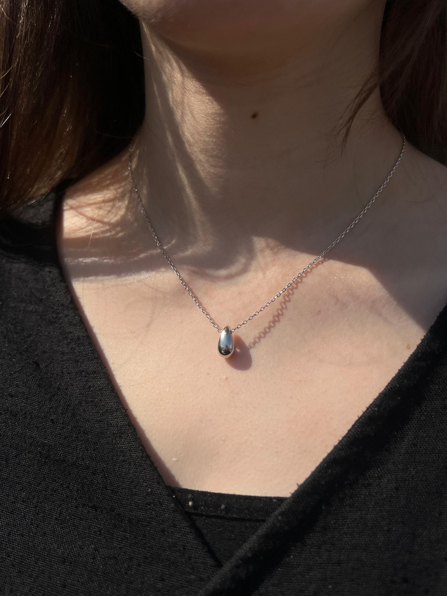 Teardrop Necklacein Sterling Silver -925