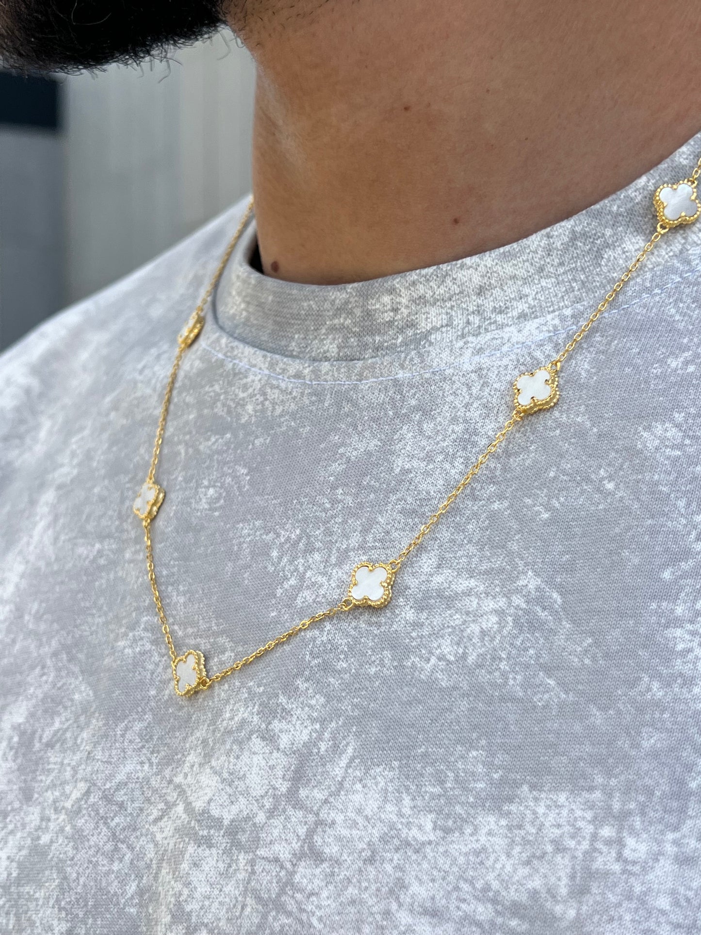 Gold Plated 10 Van cleef Necklace for Men's Sterling Silver 925s