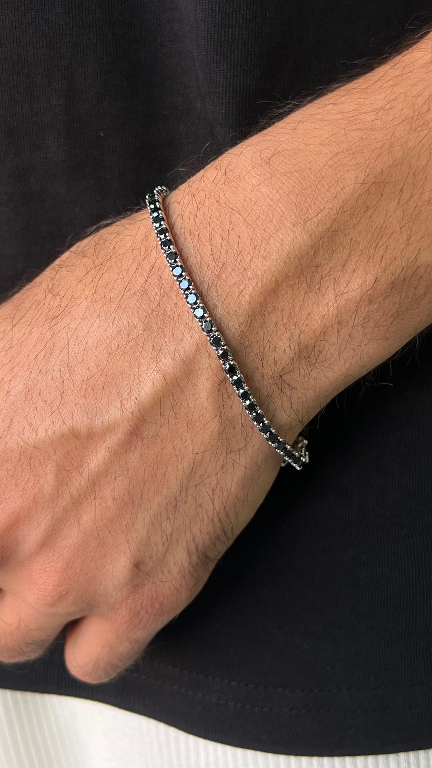 Thick Tennis Bracelet – Box Lock - Sterling Silver 925s