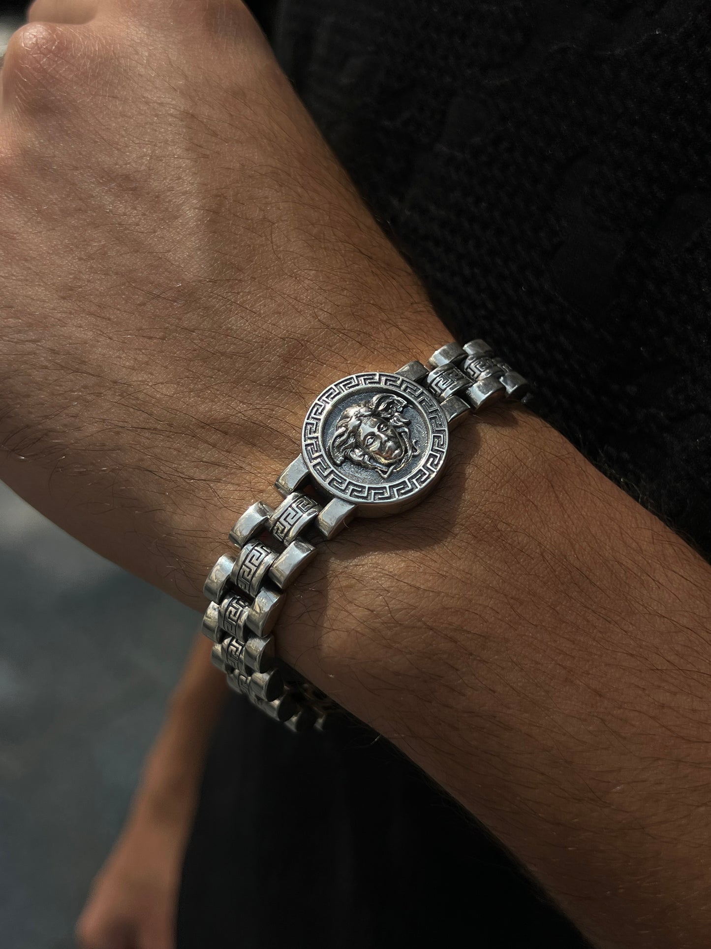 Luxe Versace Bracelet for Men's Sterling Silver 925s