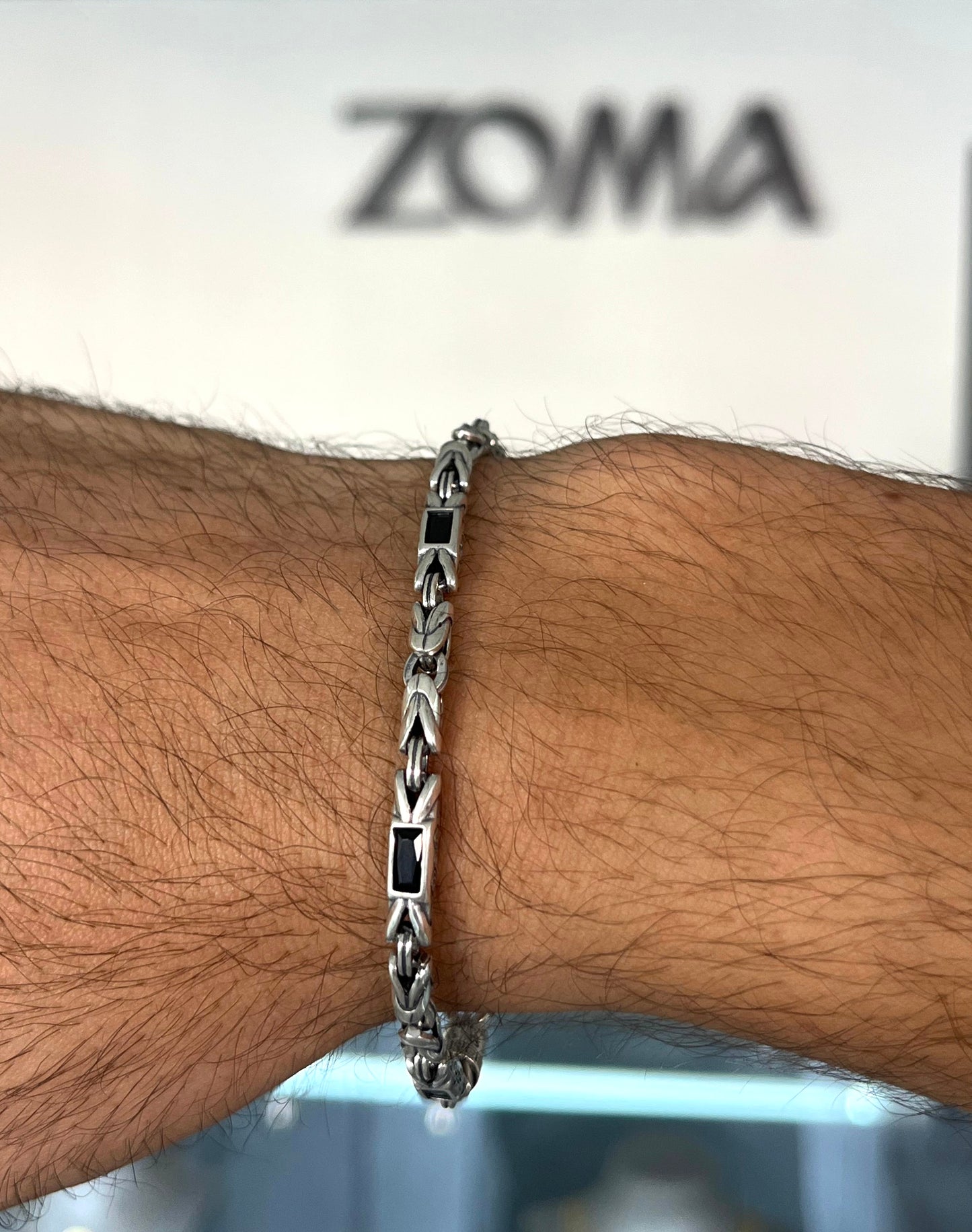Guardian +King Bracelet for Men's Sterling Silver 925s-