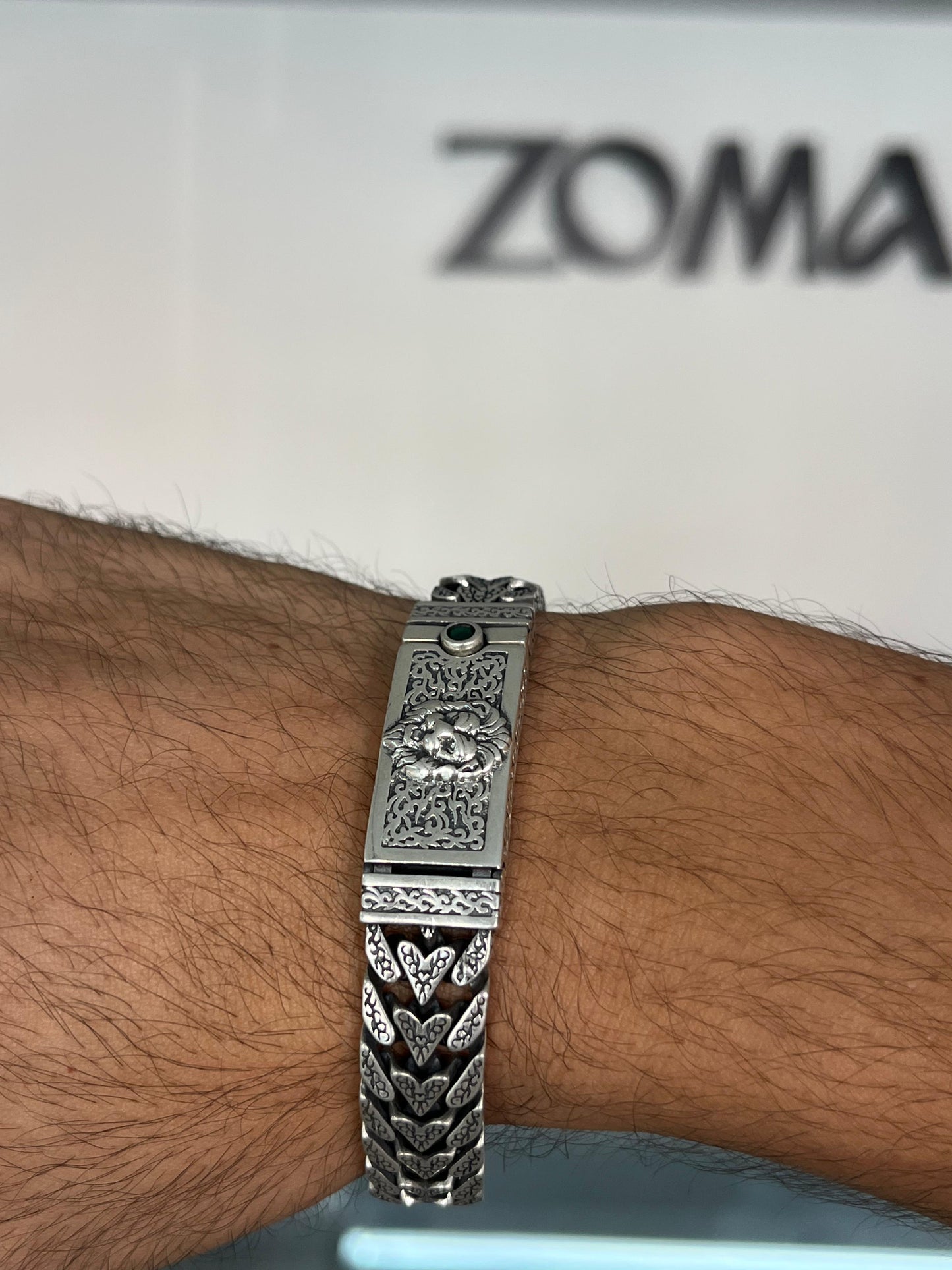 One of One- Gladiator Bracelet for Men's Sterling Silver 925s-21.5cm