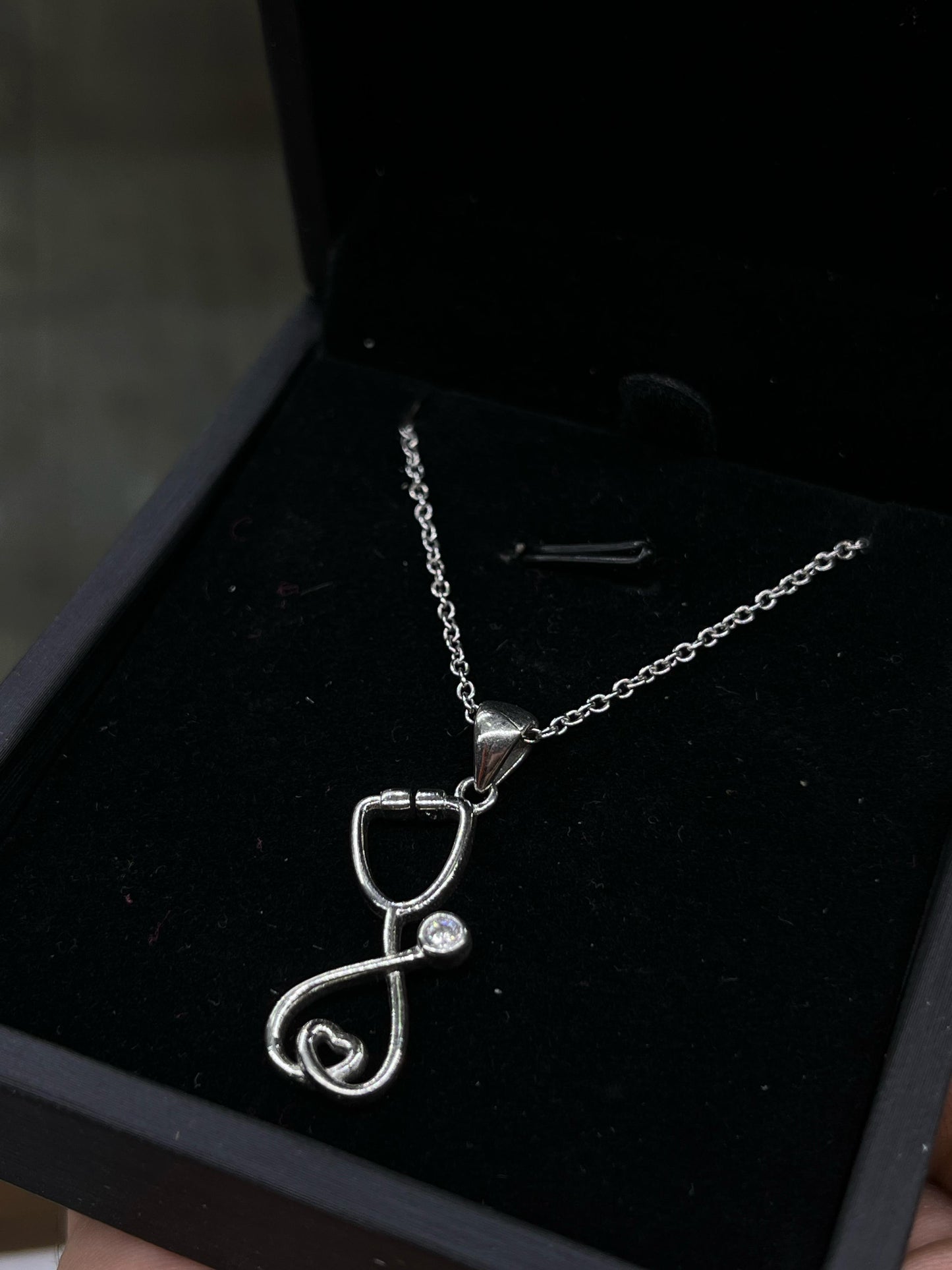 Stethoscope Necklace -sterling Silver-925s