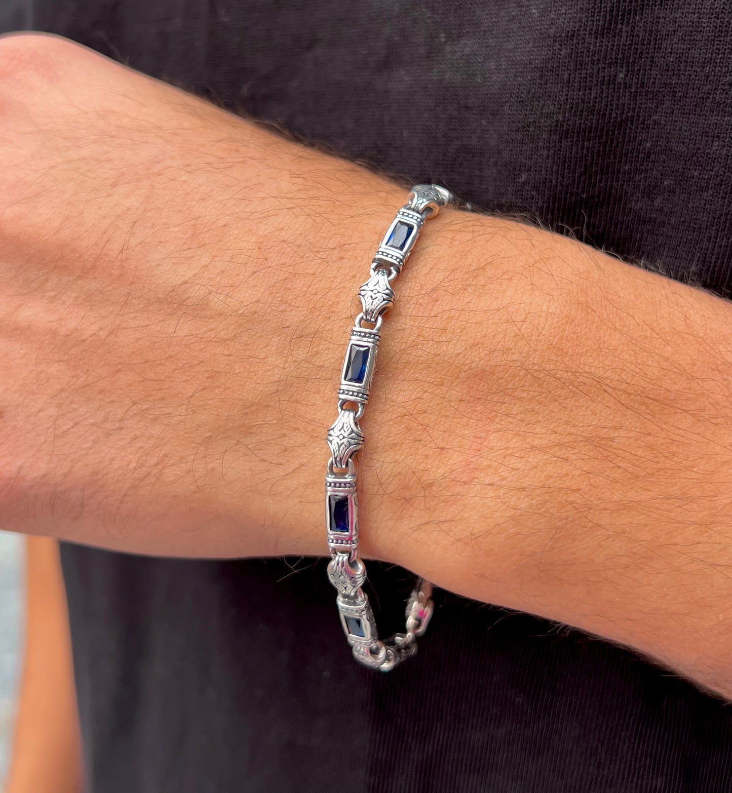 Navy Guardian bracelet for men925s