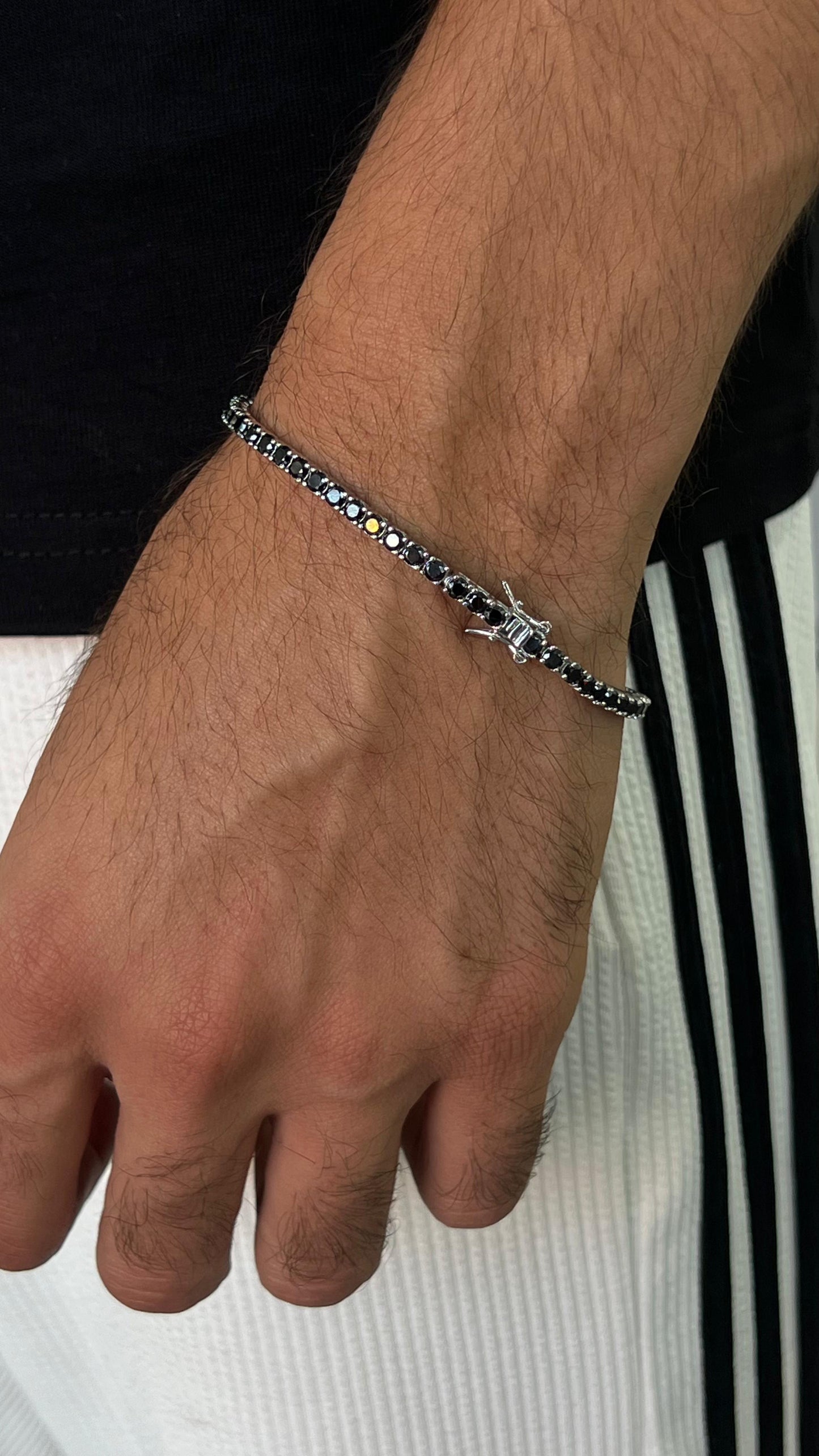 Thick Tennis Bracelet – Box Lock - Sterling Silver 925s