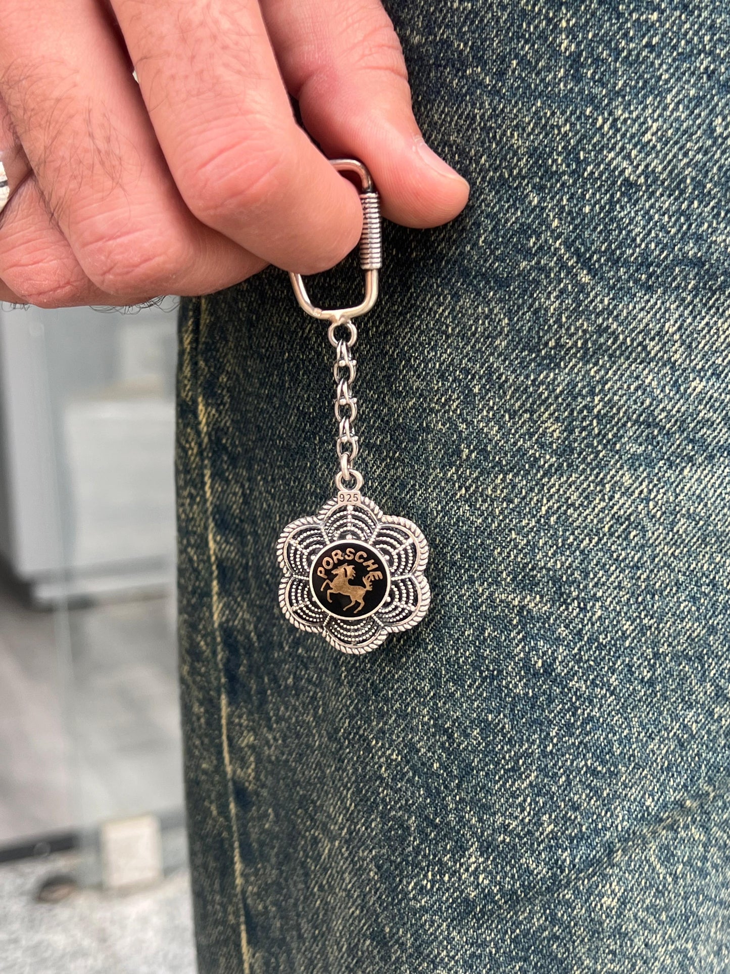 Porsche Key Chain -Sterling Silver 925s