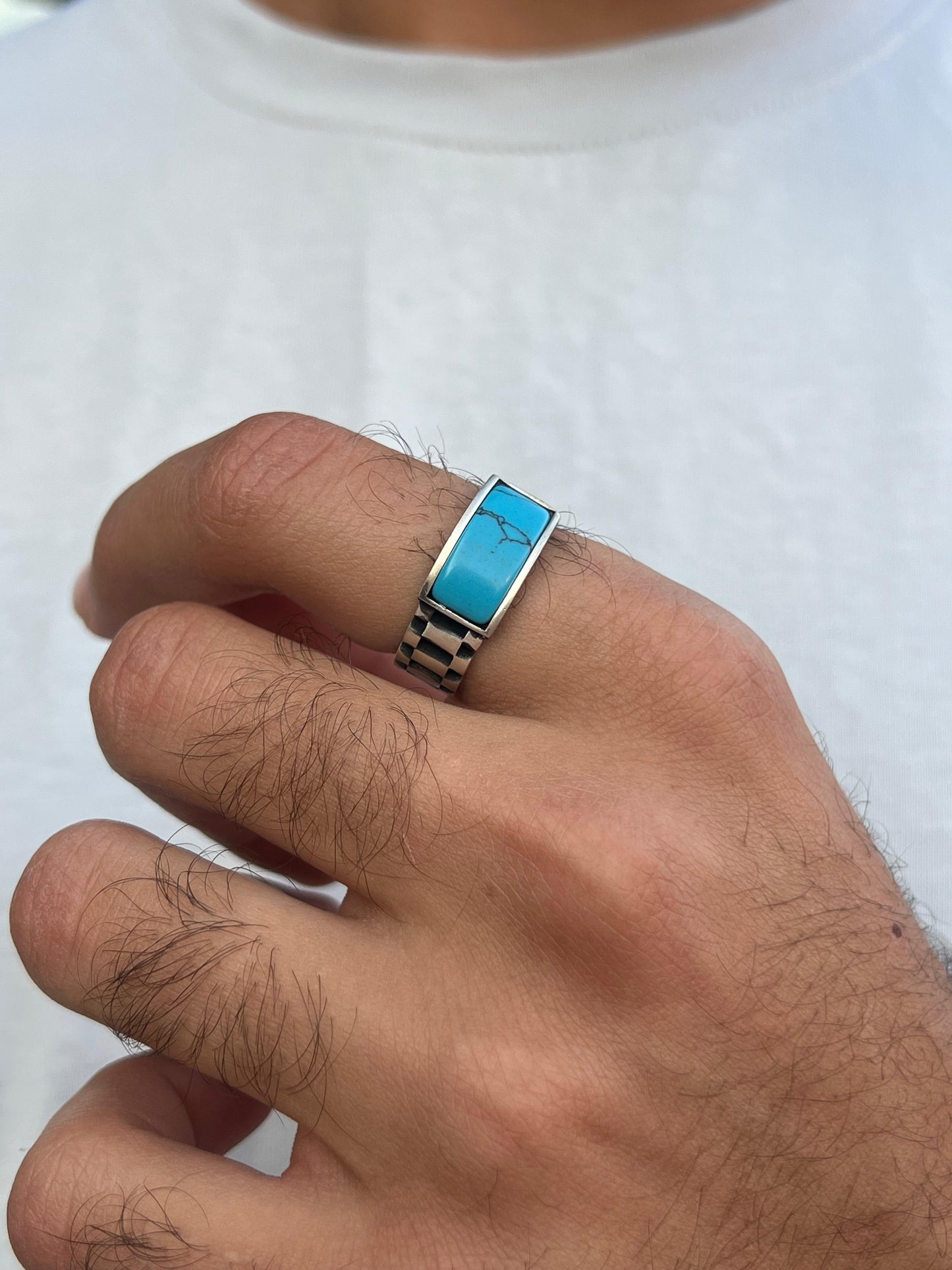 Aqua Ring -Sterling Silver 925s