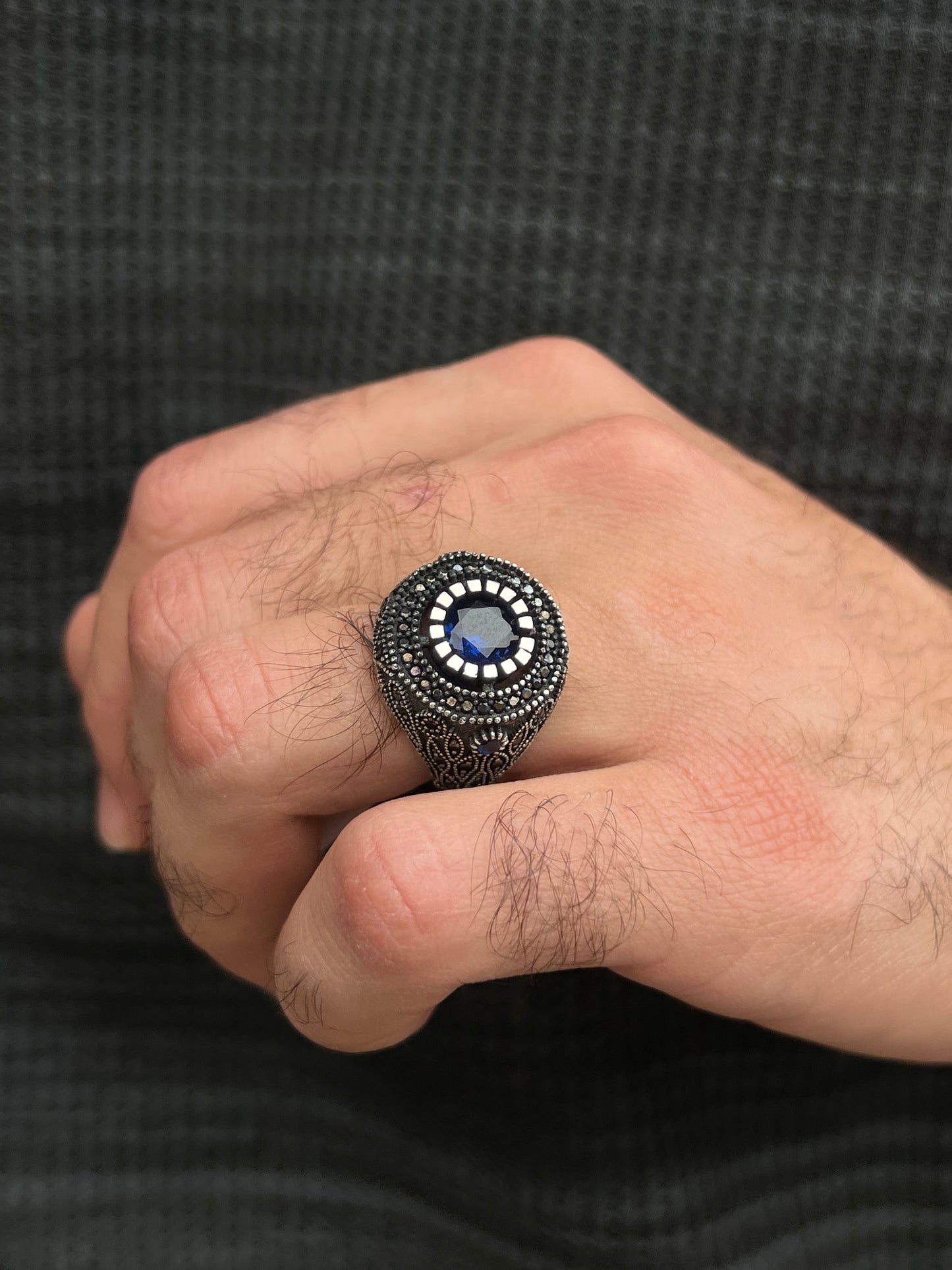 Dark Jewel Ring -Sterling Silver 925s