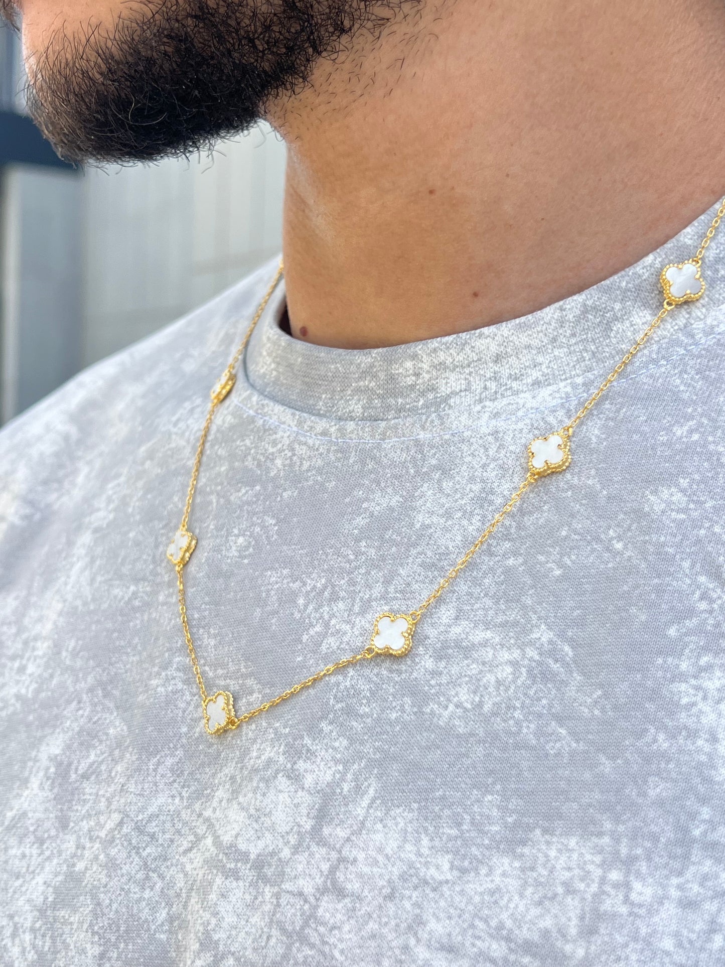 Gold Plated 10 Van cleef Necklace for Men's Sterling Silver 925s