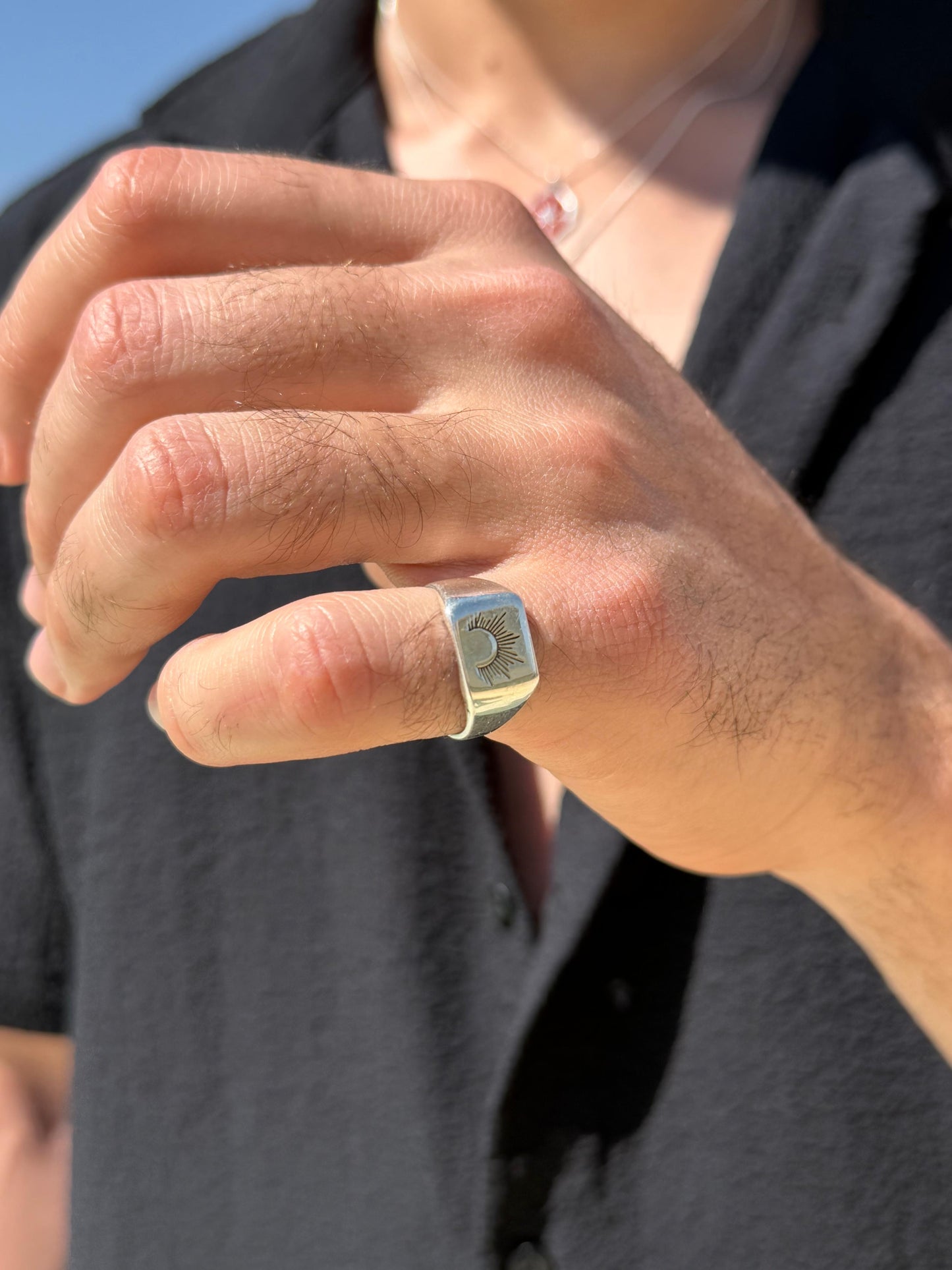 Sun Ring in Sterling Silver 925s
