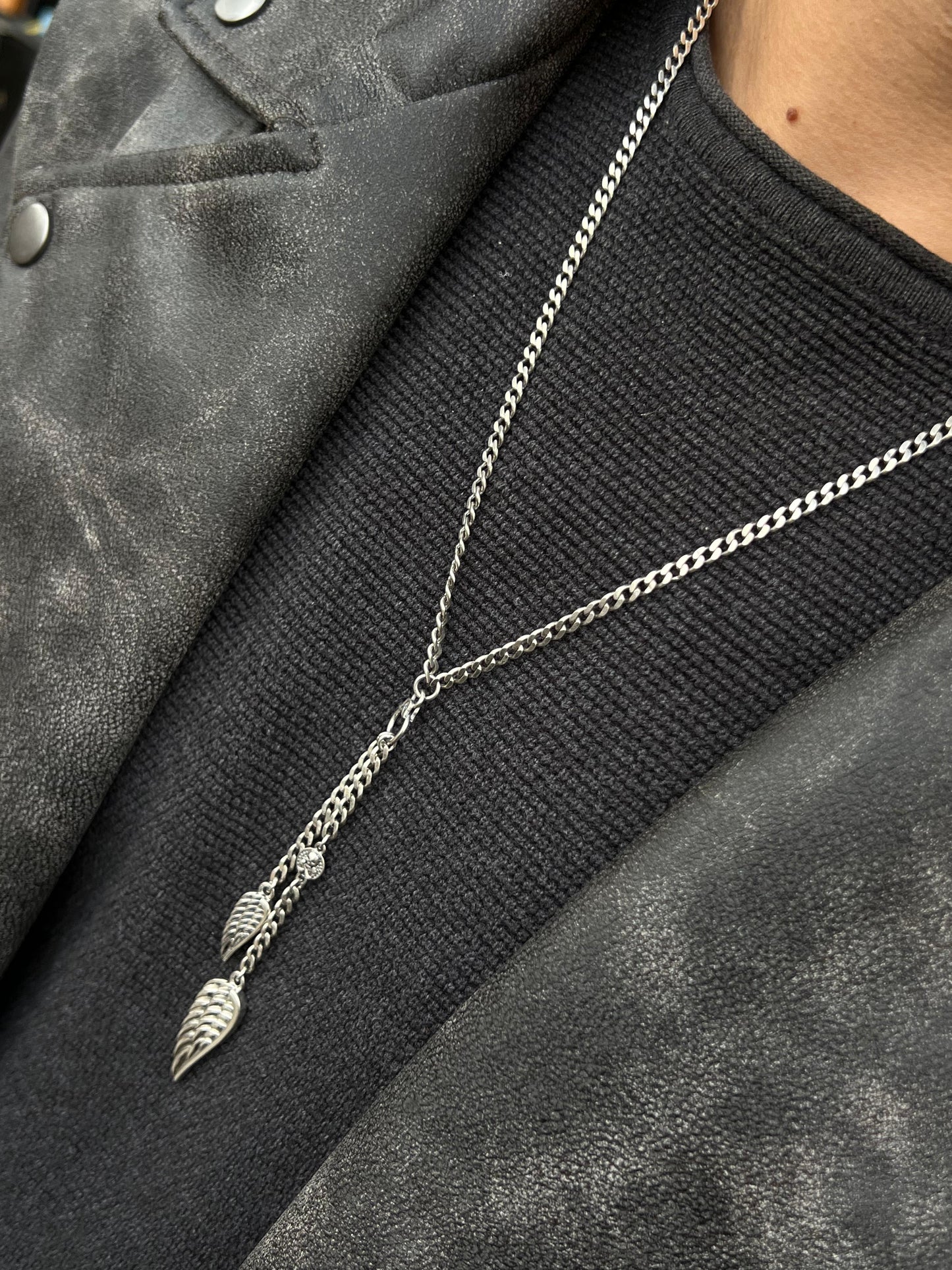 Skullduo Heavenly Wings For Men Sterling Silver925 -70cm-4mm