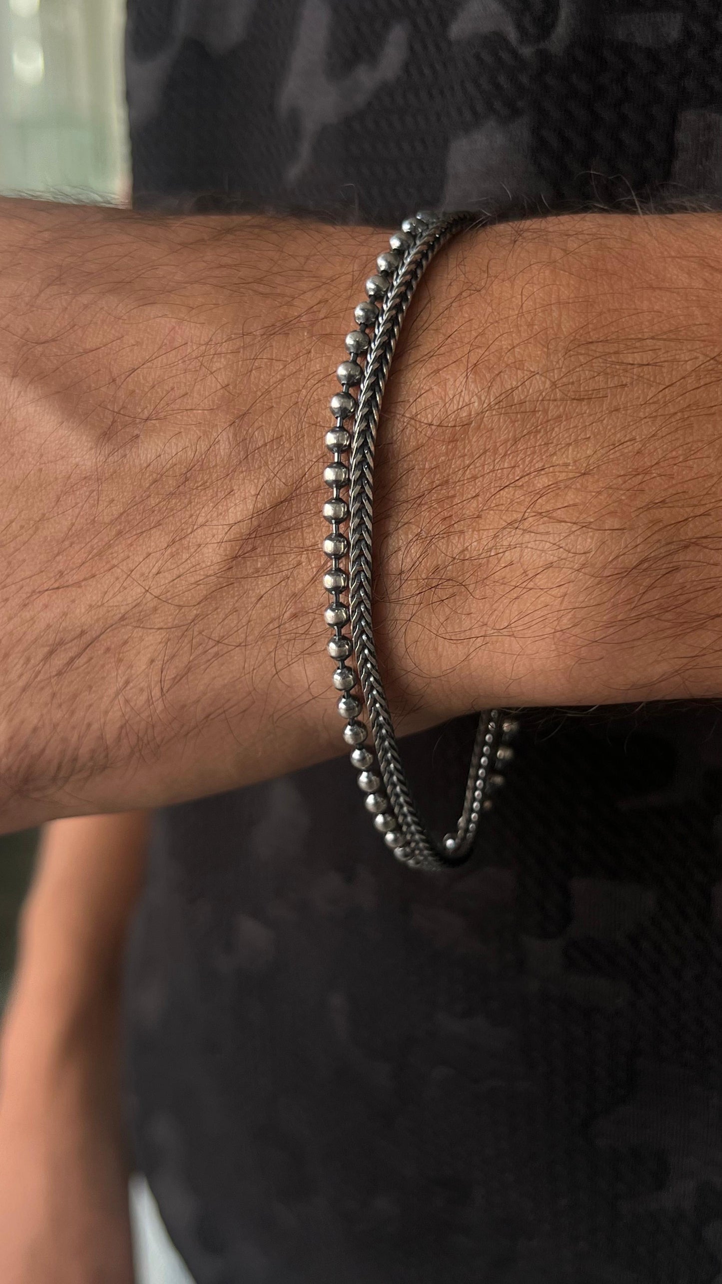 Double Bracelet for Men's Sterling Silver 925s