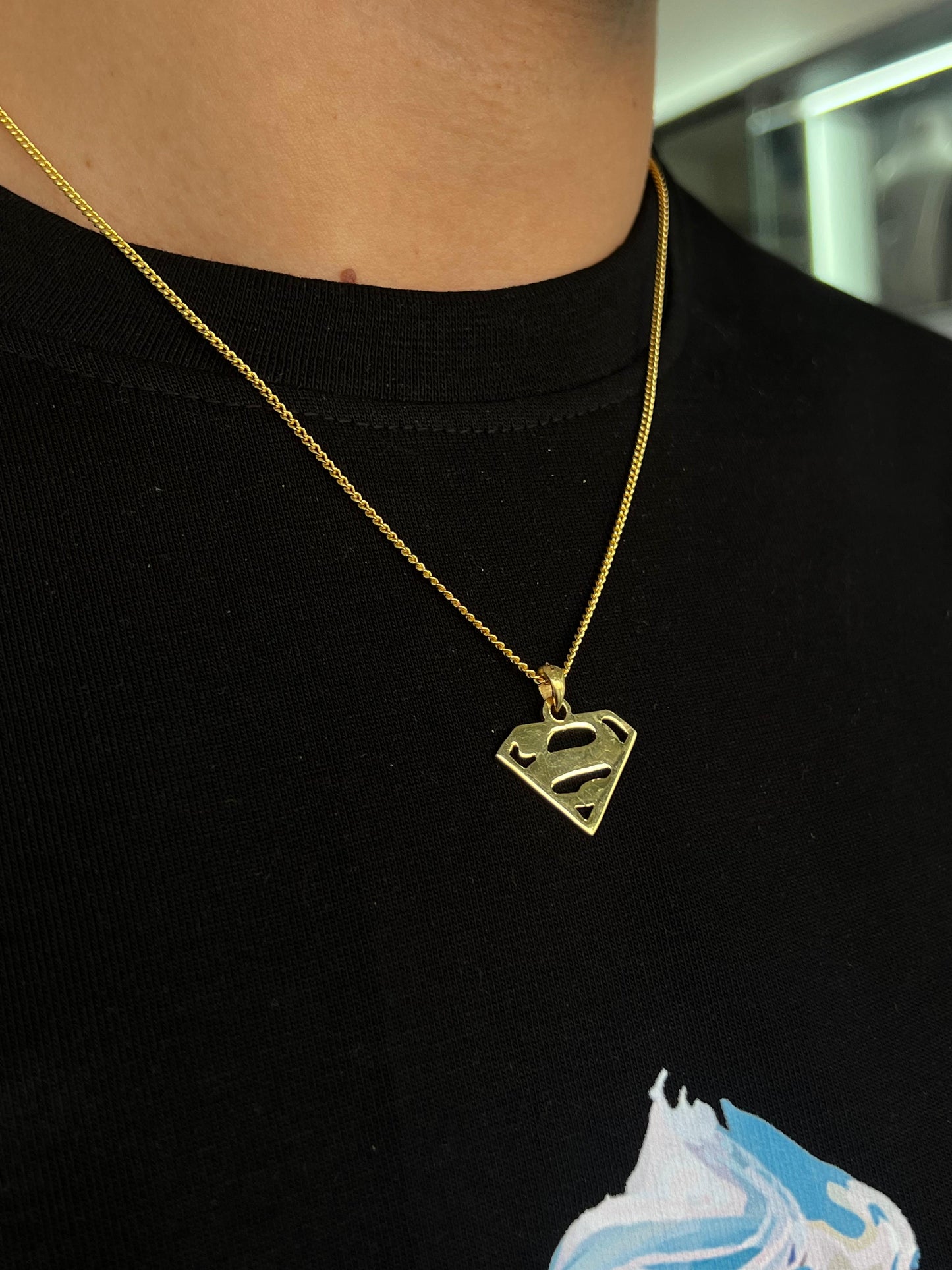 Gold Plated Spider Man Necklace for Men's Sterling Silver 925s