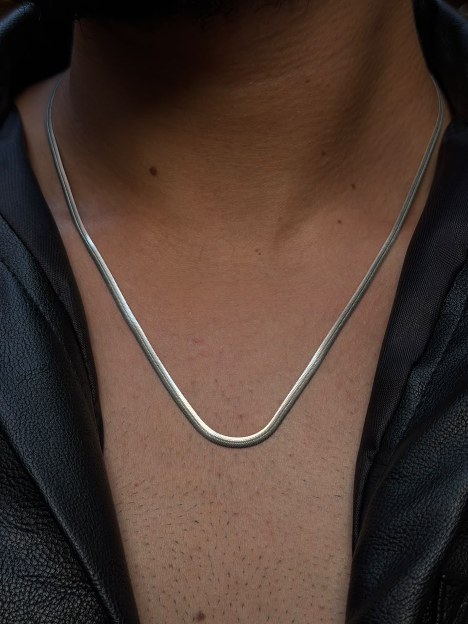 Snake Flow Necklaces for Men's Sterling Silver 925s -3.5mm-