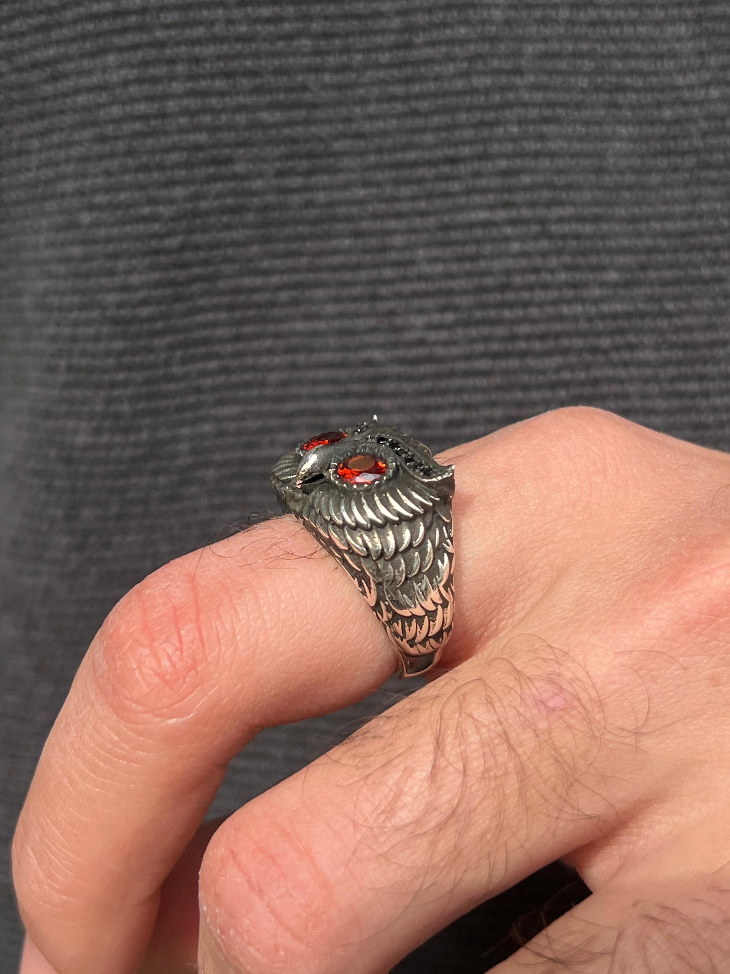 Owl Ring -for Men's Sterling Silver 925s