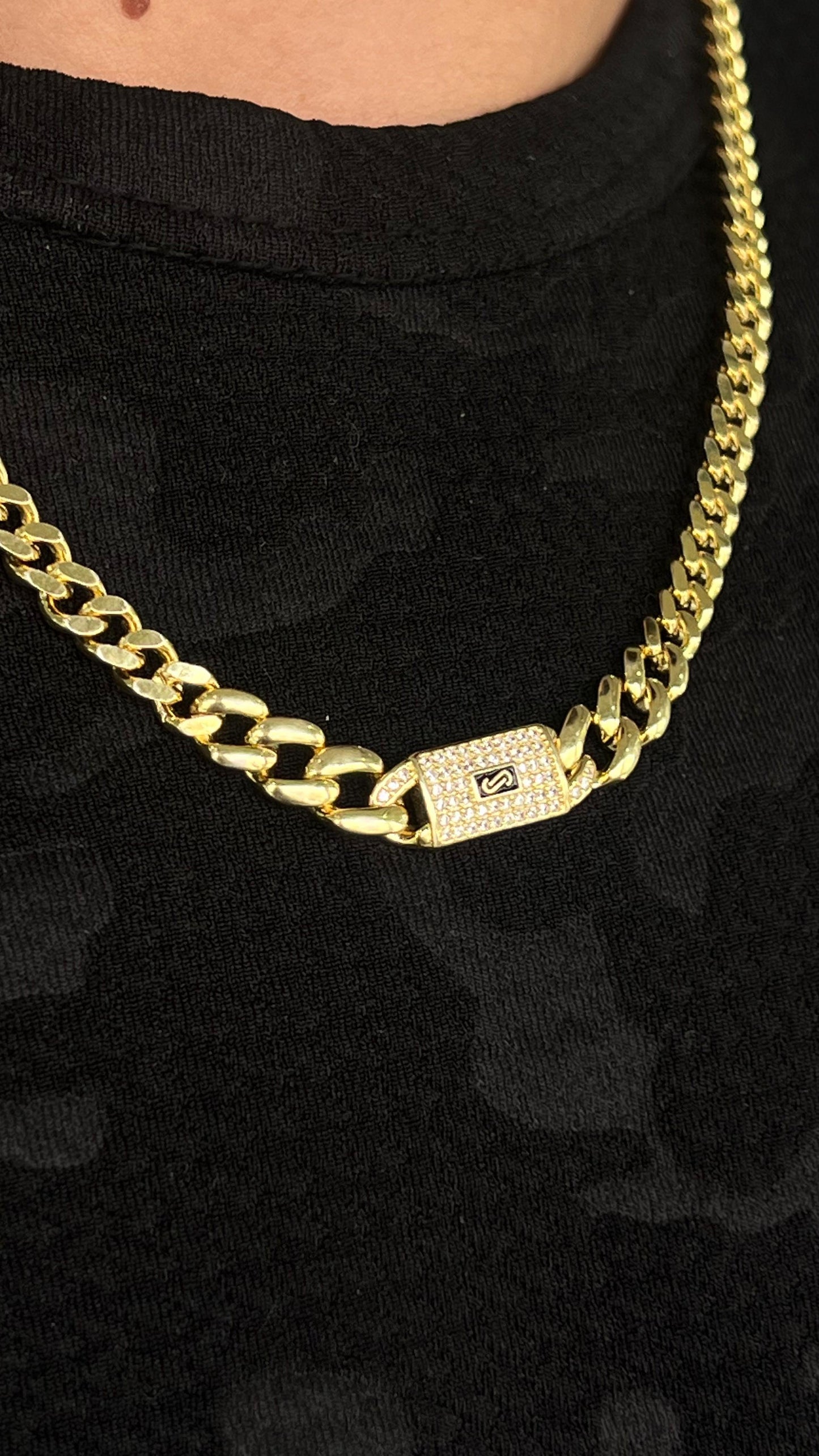 Gold Plated Monaco Chain for Men's Sterling Silver 925s