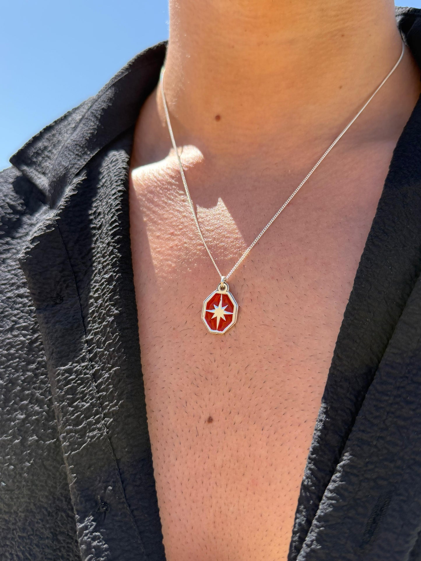 RED Northbound Necklace in Sterling Silver 925s