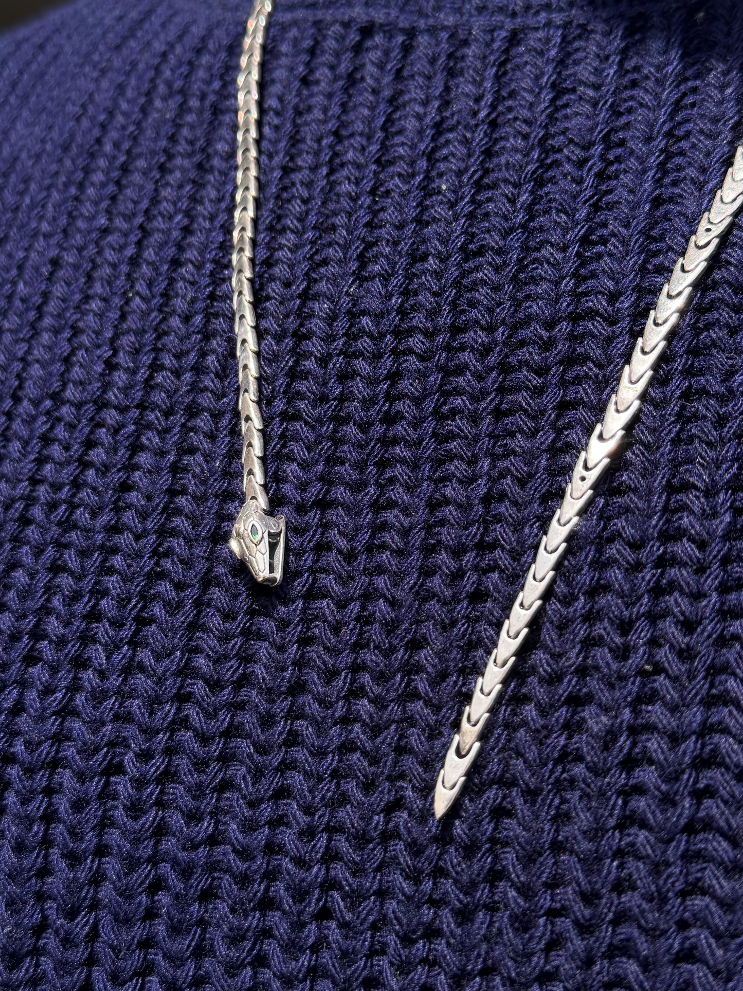 Exclusive ⭕️ Snake-themed chain for Men's Sterling Silver 925s