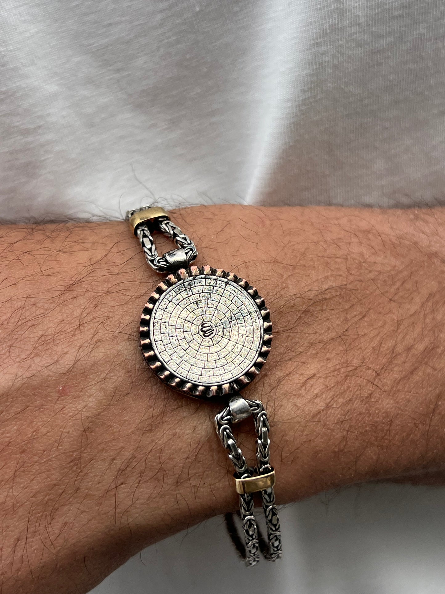 “أسماء الله الحسنى“Islamic Bracelet for Men's Sterling Silver 925s