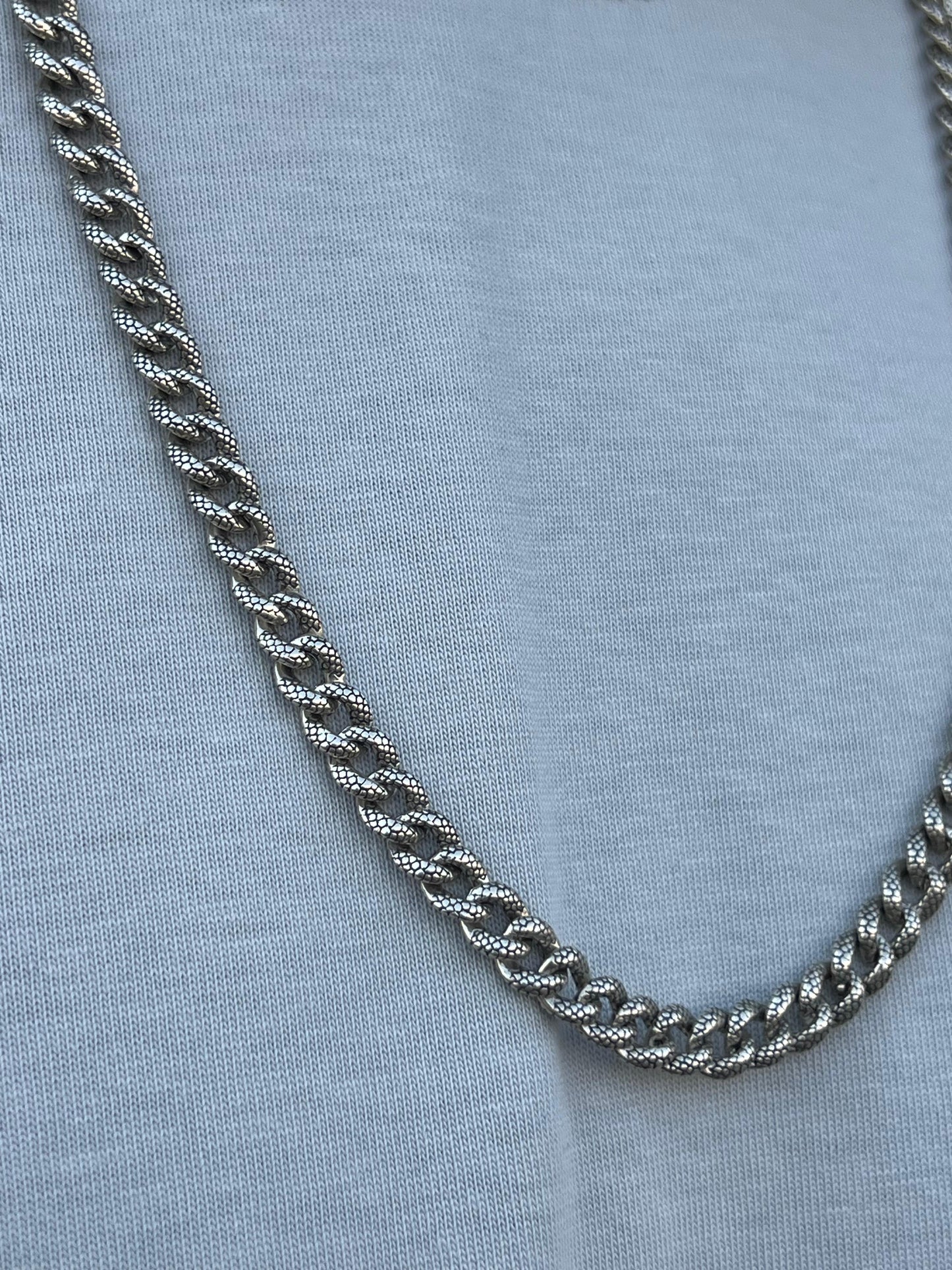 Turkish Engraved Grommet Necklace For Men Sterling Silver - 925