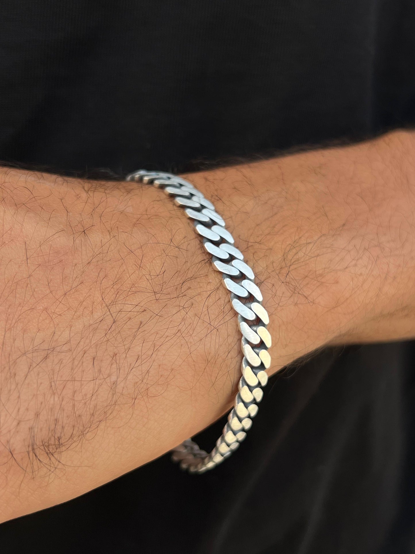 Bold Grommet Bracelet for Men's Sterling Silver 925s