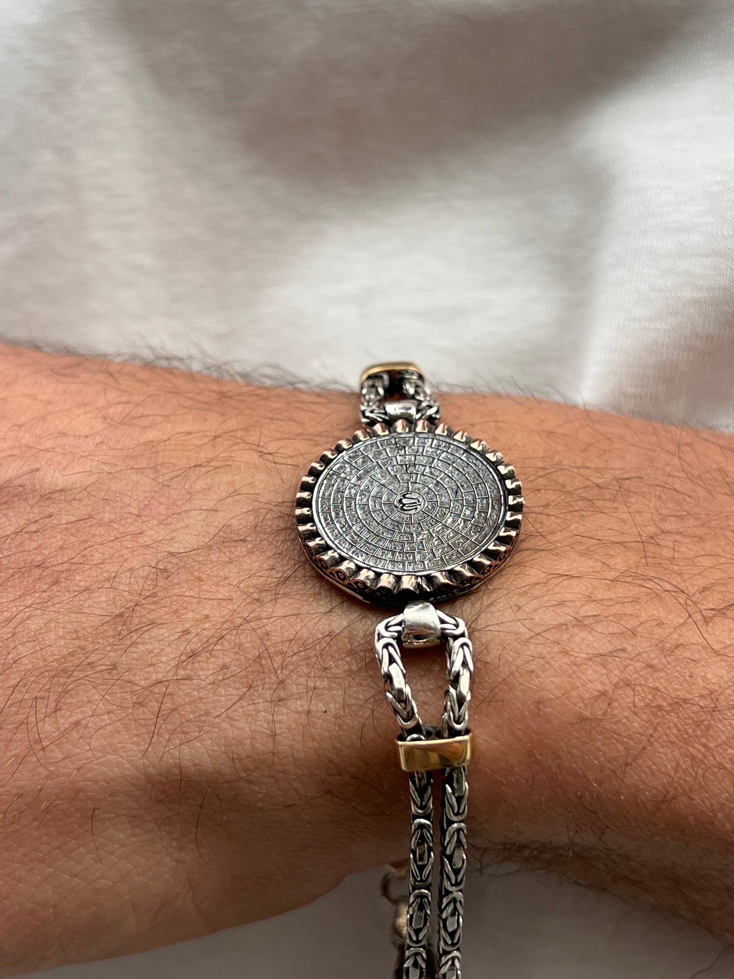 “أسماء الله الحسنى“Islamic Bracelet for Men's Sterling Silver 925s