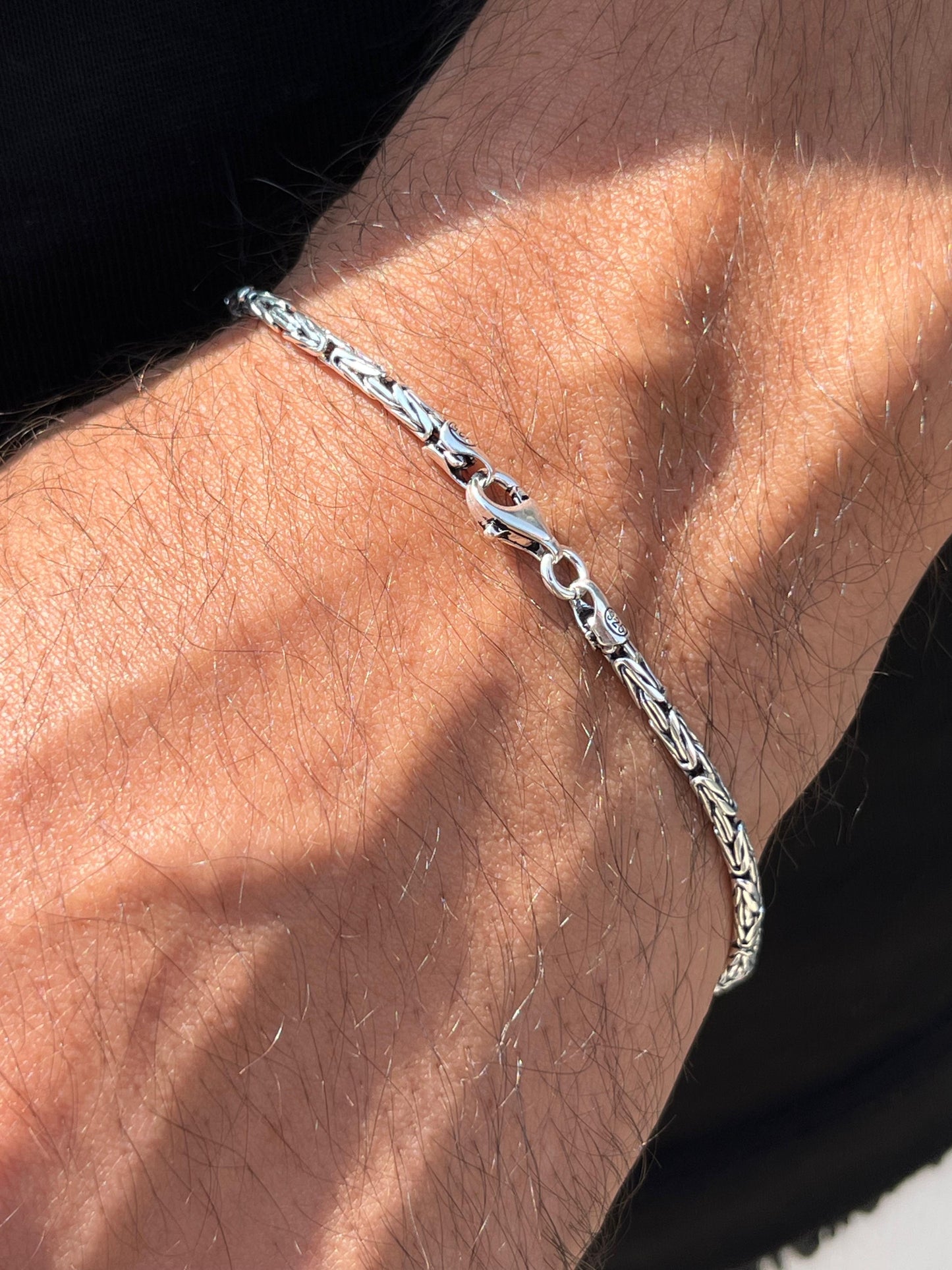 Blank King Bracelet for Men's Sterling Silver 925s-