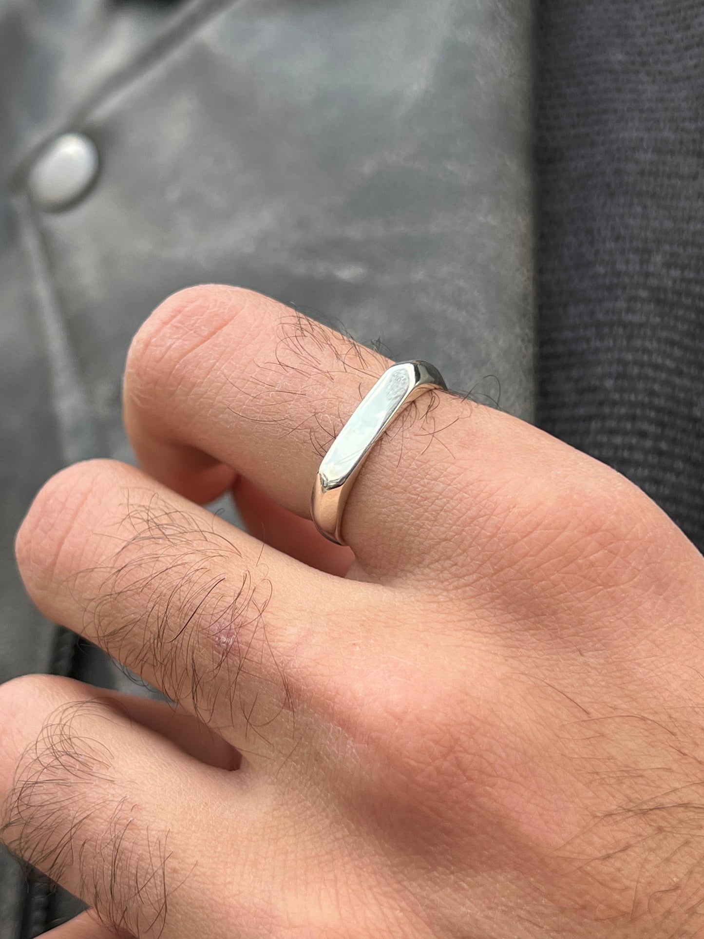 Blank Ring for Men in Sterling Silver 925s