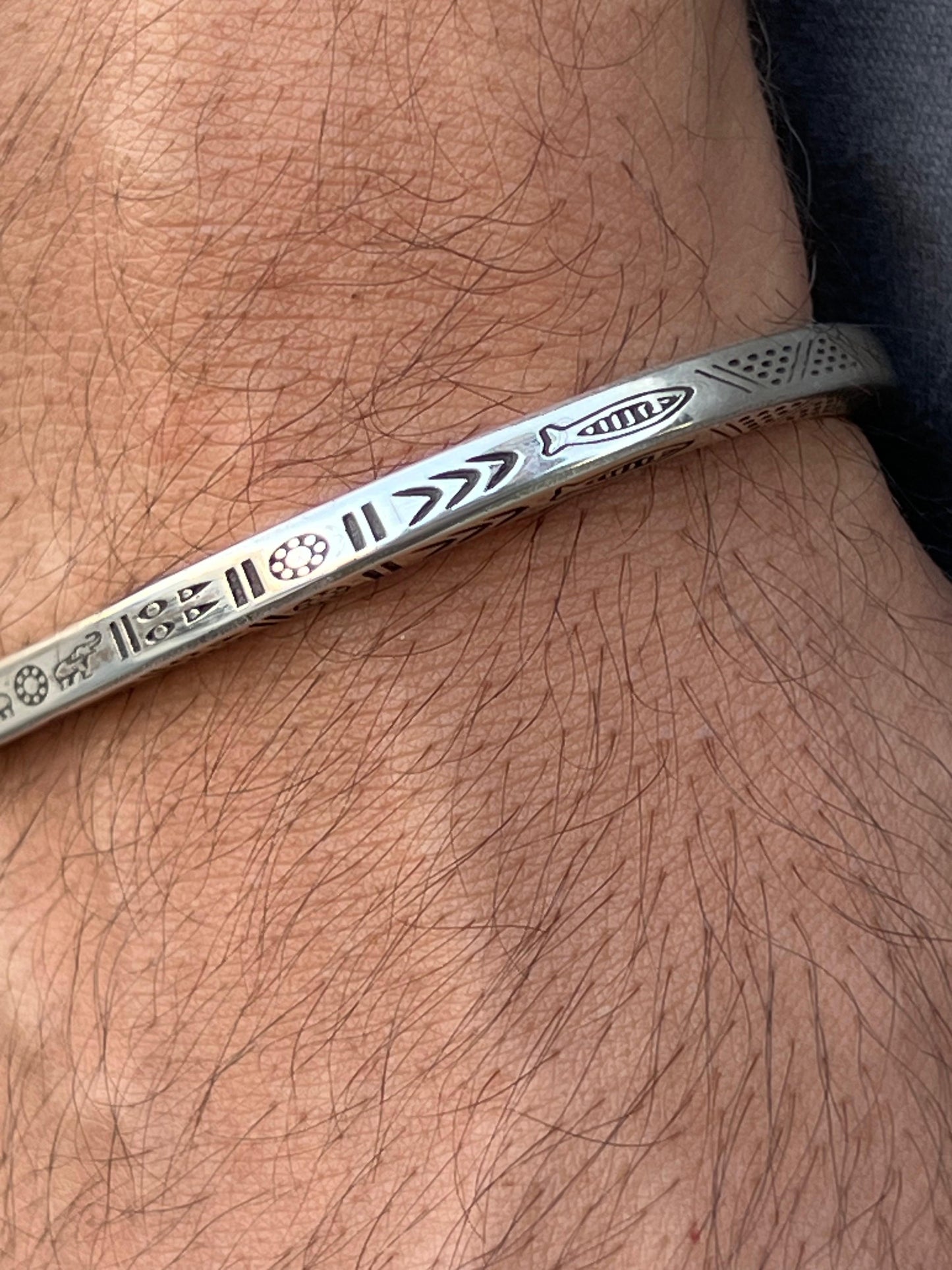 Handmade Nomad Bangle for Men's Sterling Silver 925s