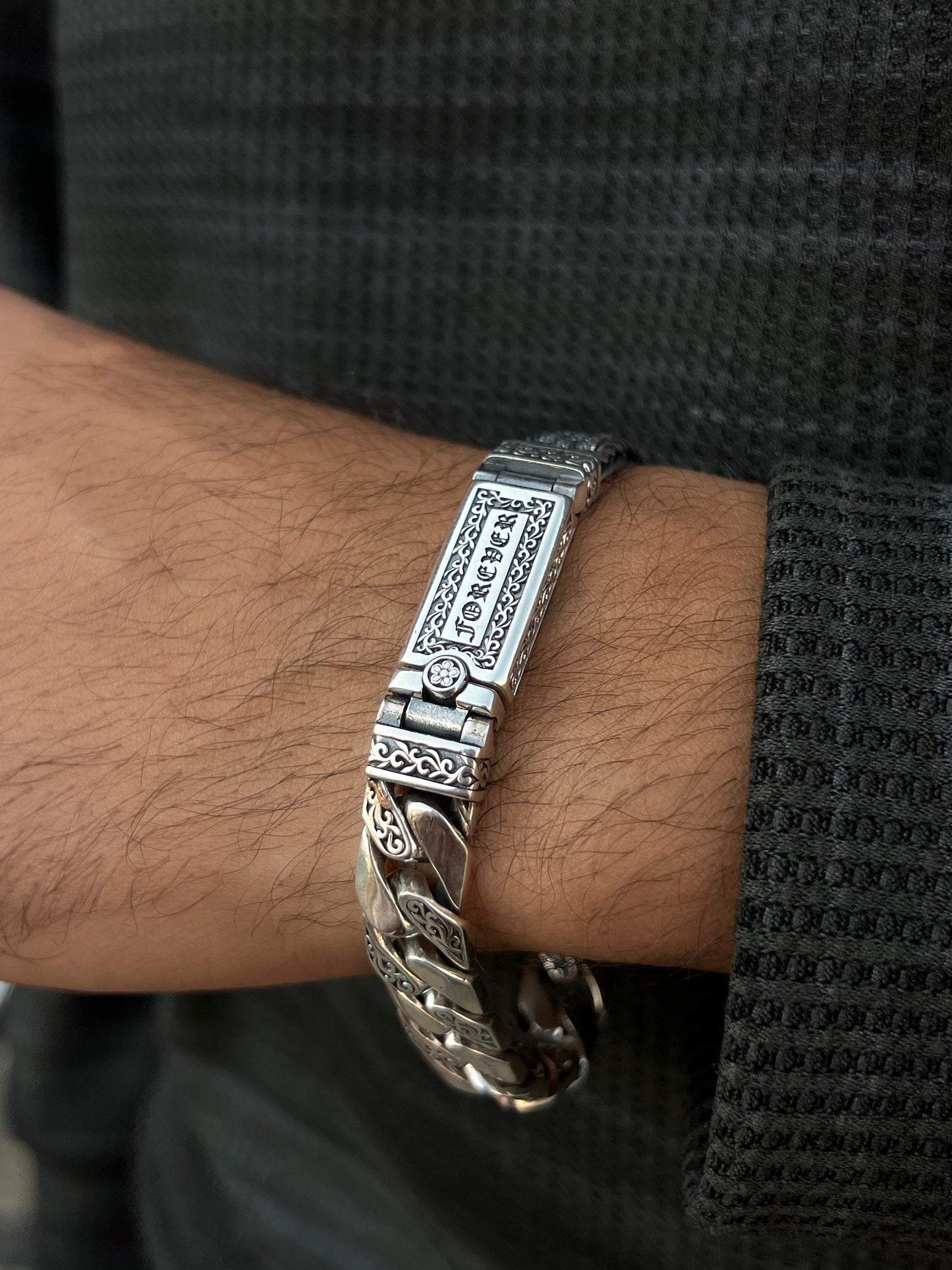 Rare TwoFuse Bracelet Sterling Silver 925s-(22cm-12mm)