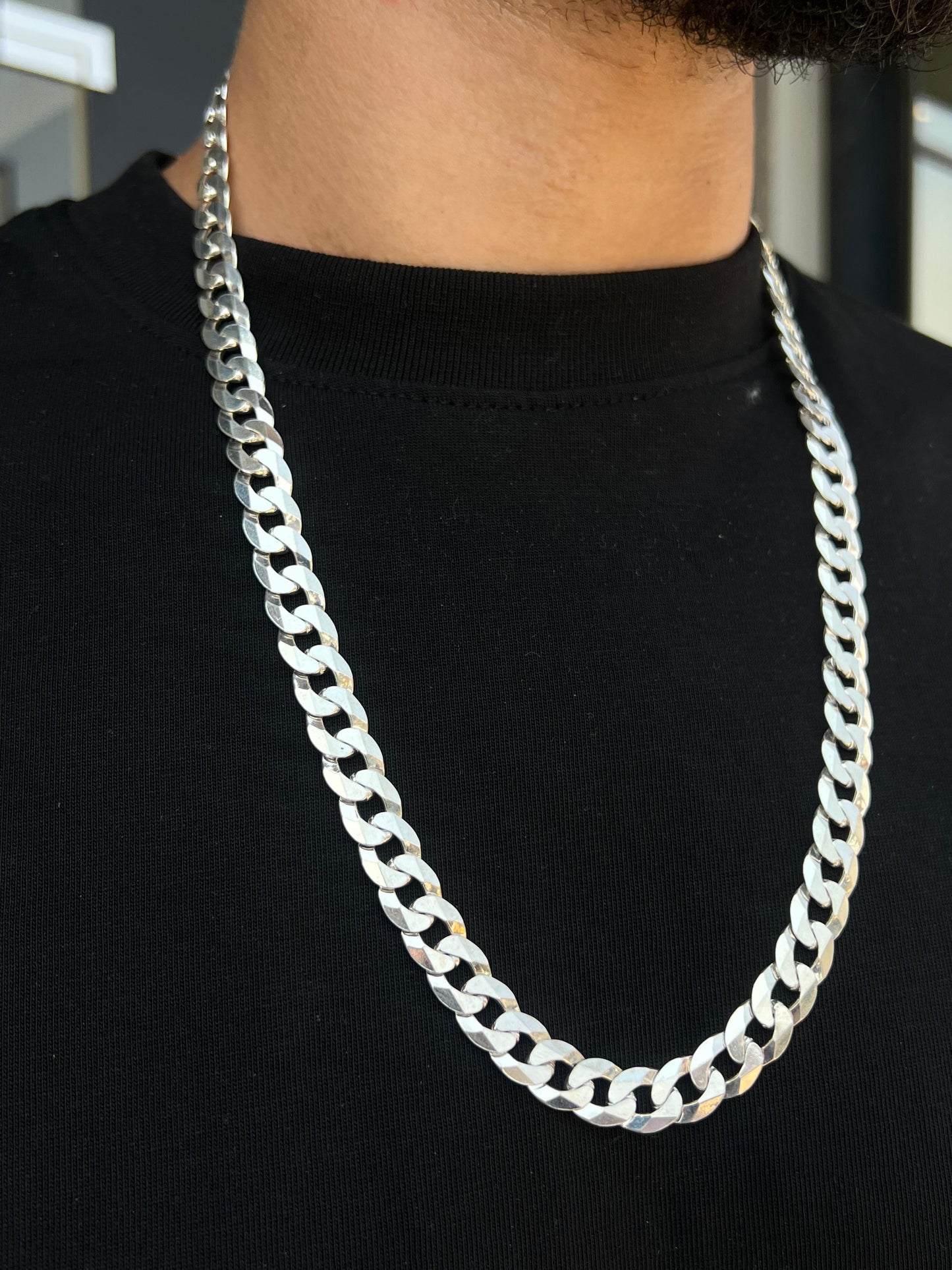 Massive 11mm Grommet Necklace For Men Sterling Silver 925s
