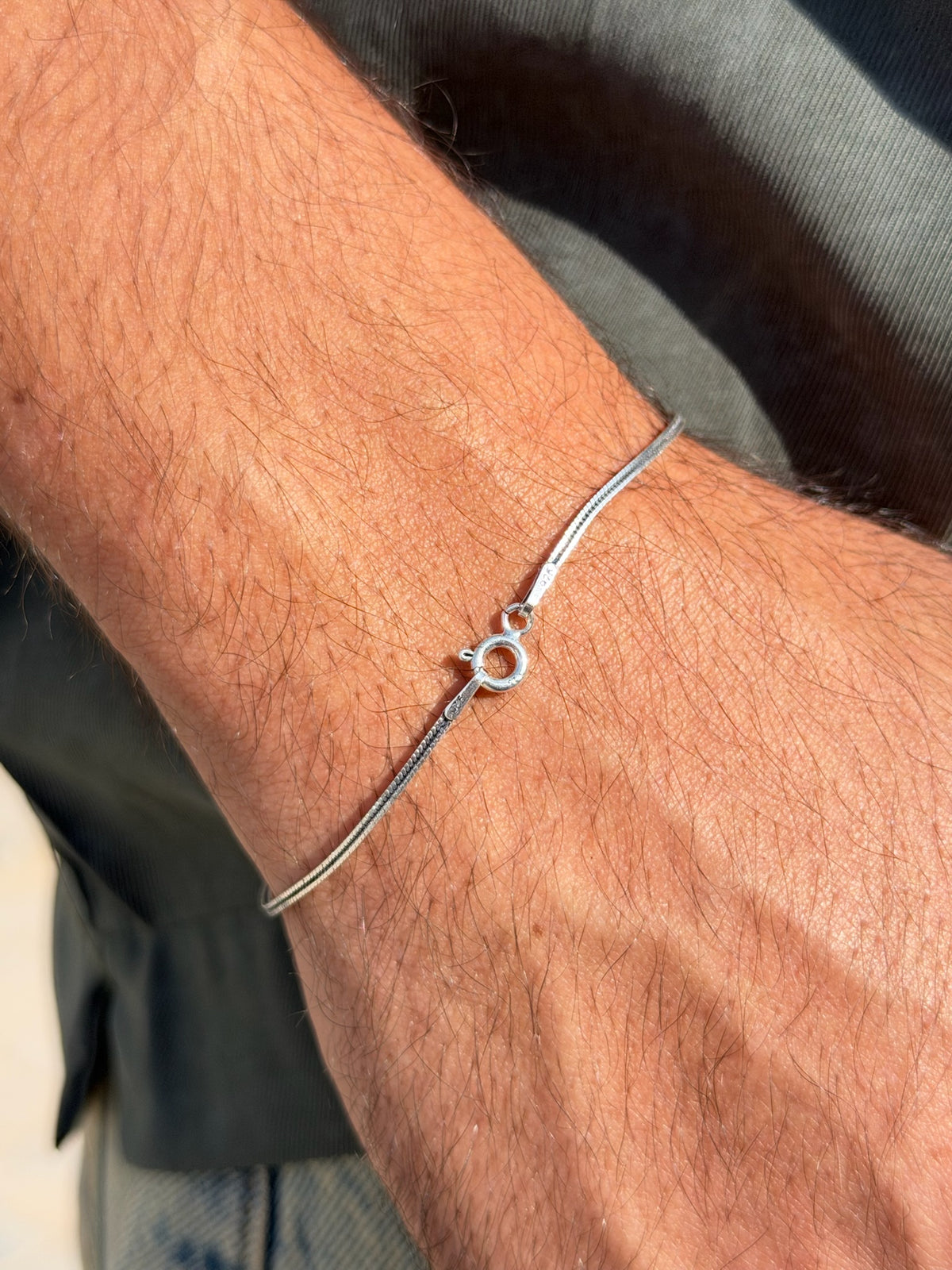 Sleek Costie Bracelet for Men's Sterling Silver 925s -1.5mm-