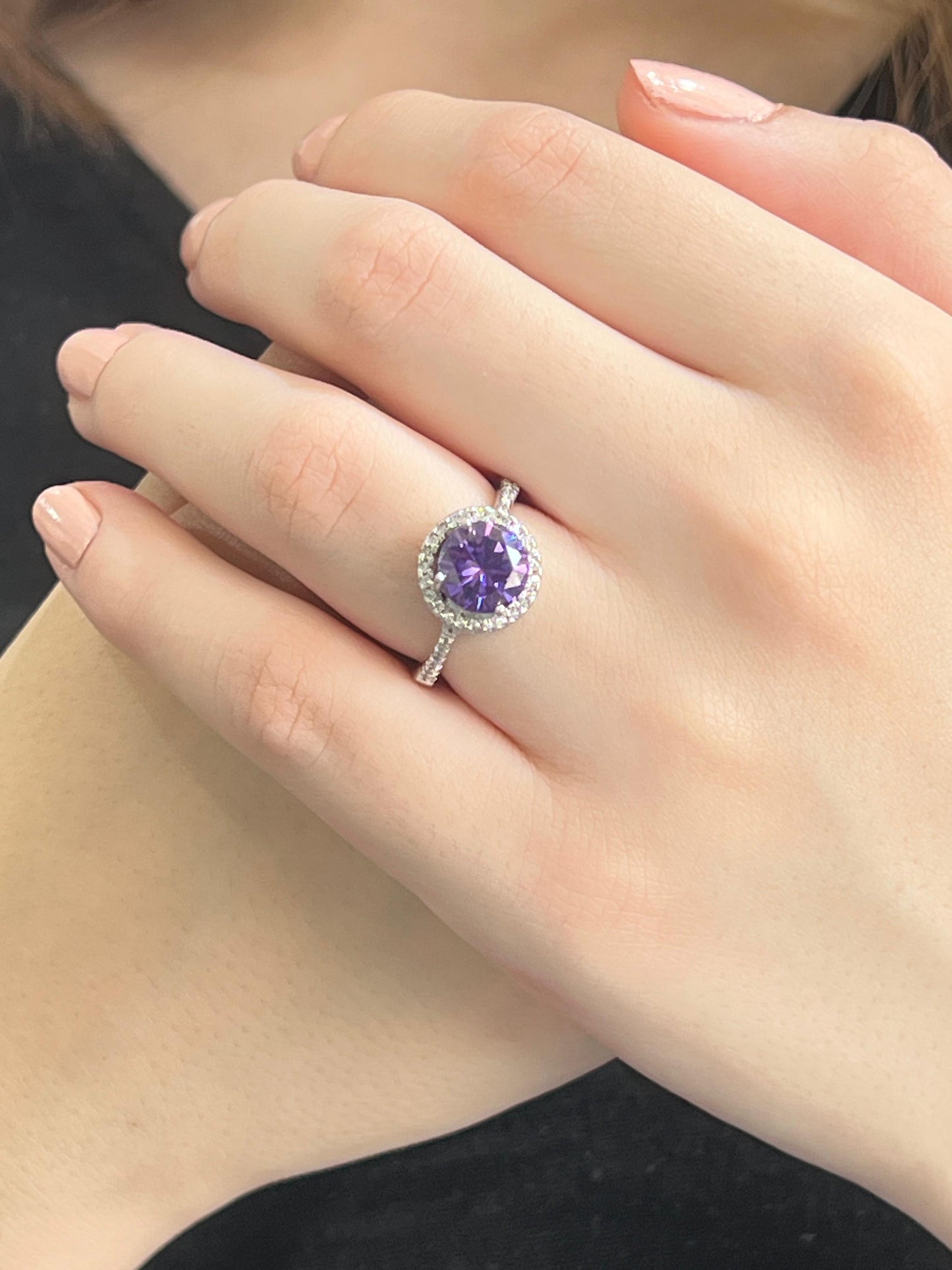 Purple Ring - pure Silver 925s -size:6
