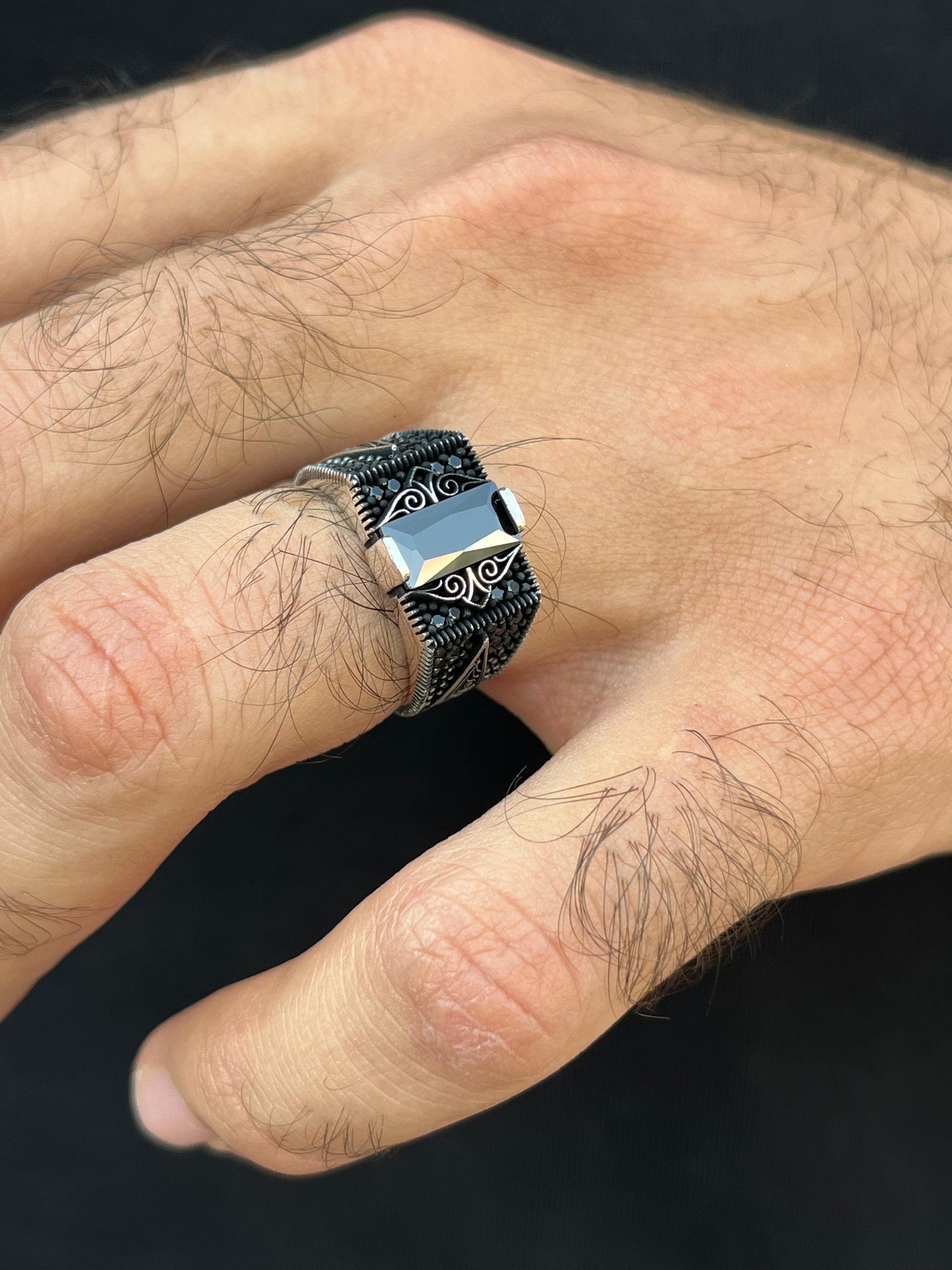 Midnight Ring -for Men's Sterling Silver 925s