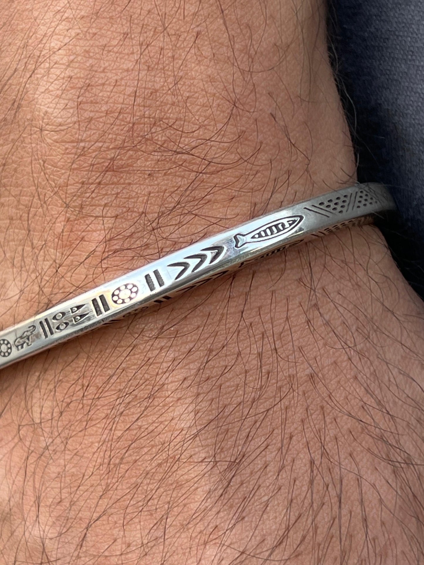 Handmade Nomad Bangle for Men's Sterling Silver 925s