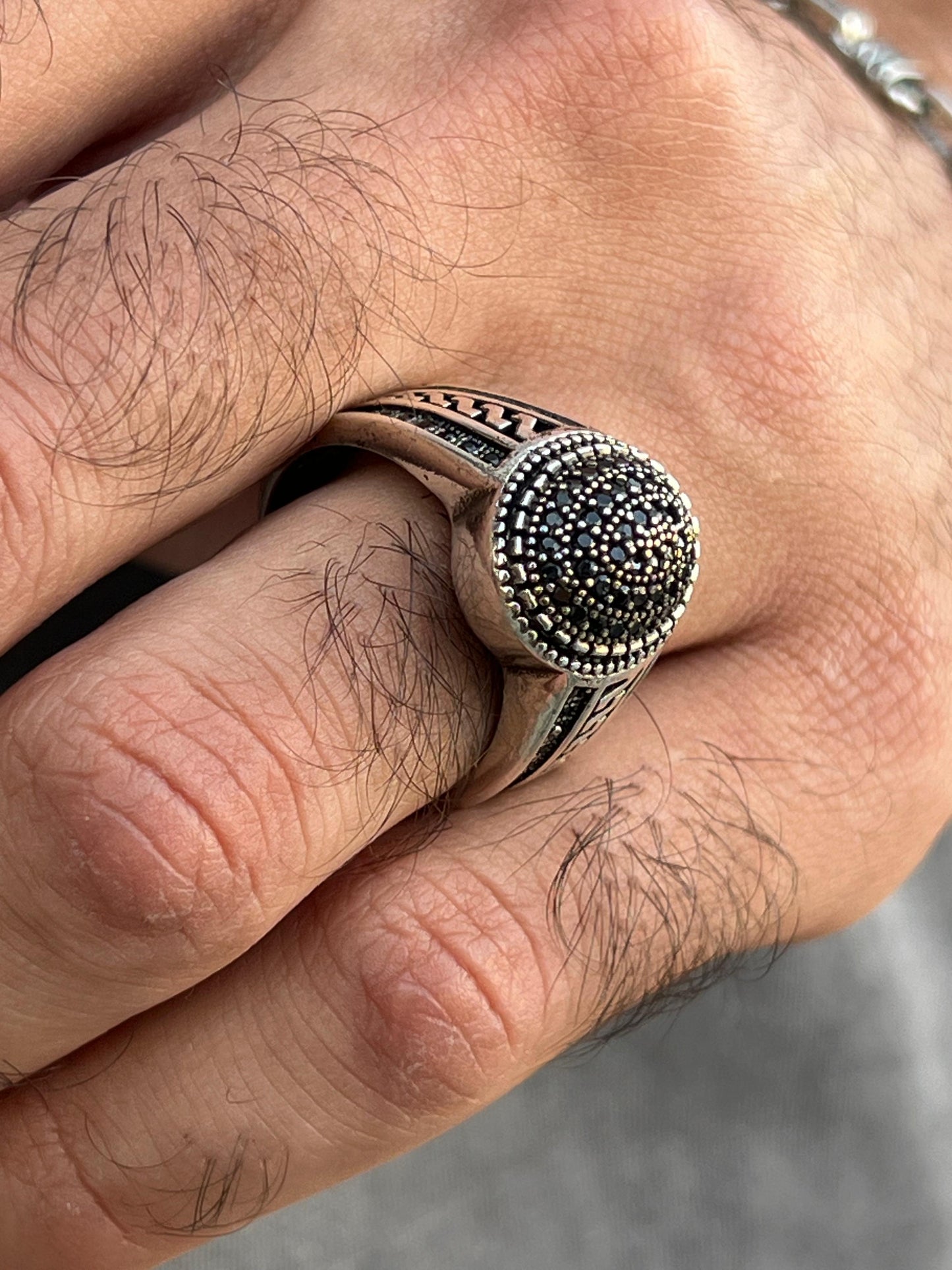 Oriental Twist Ring -for Men's Sterling Silver 925s