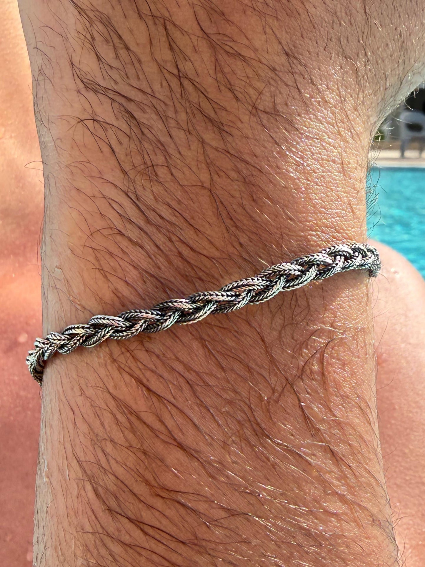 Braided Bracelet Sterling Silver 925s(19cm-4.5mm)