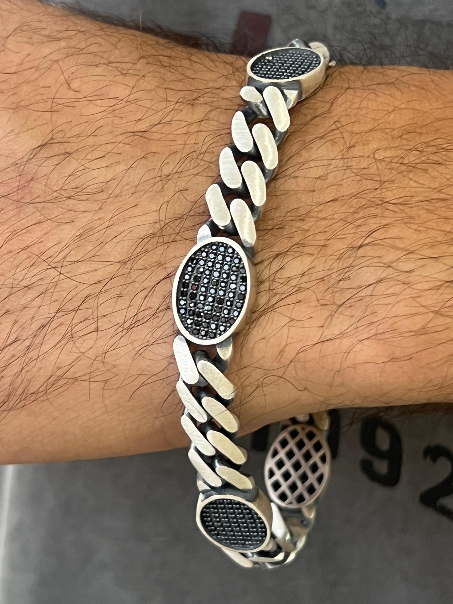 Shadow Knight-S925 Sterling Silver Bracelet for men-22cm