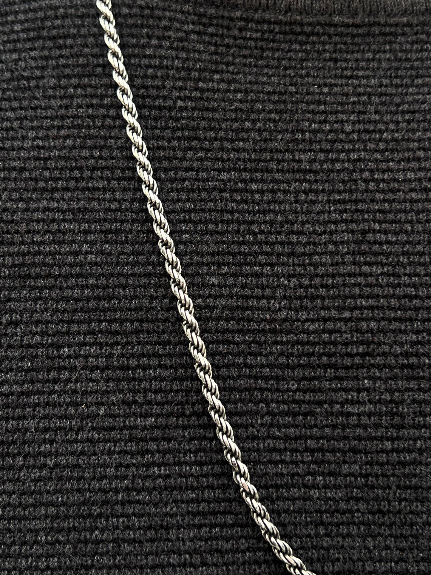 Thick Rope Necklace For Men Sterling Silver - 925