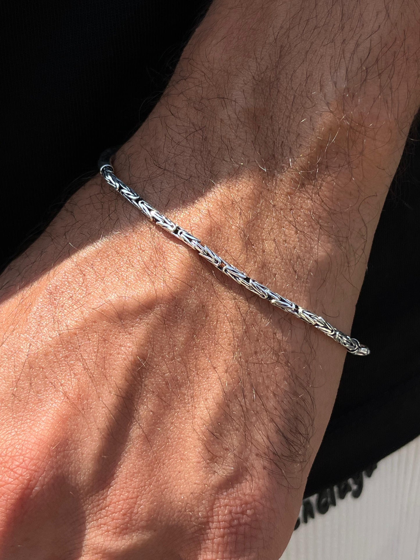 Blank King Bracelet for Men's Sterling Silver 925s-