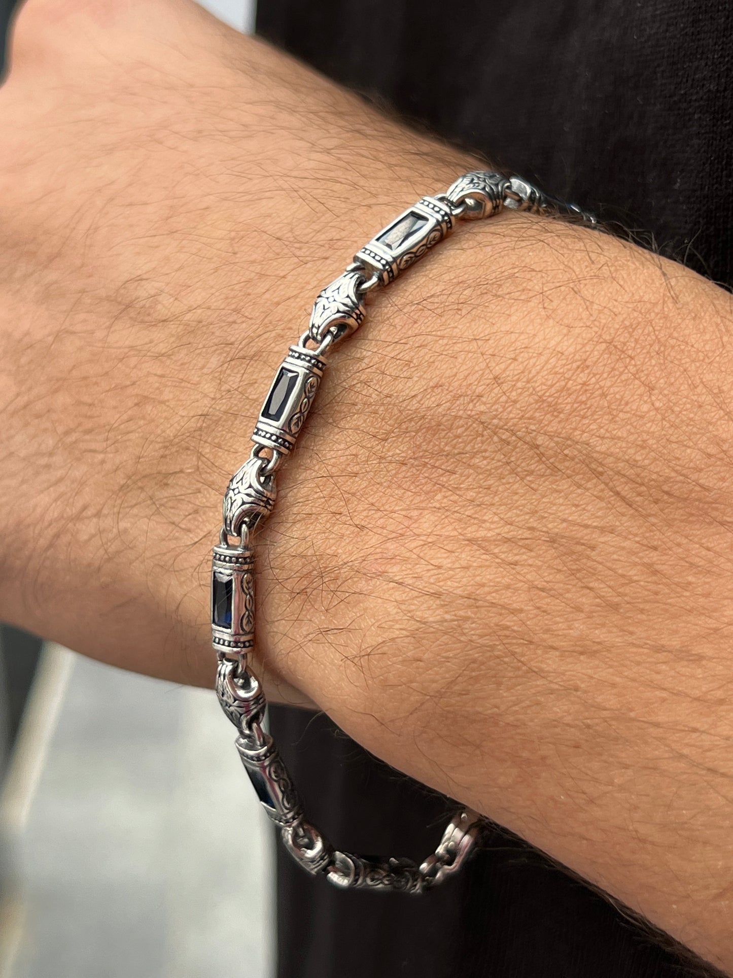Navy Guardian bracelet for men925s