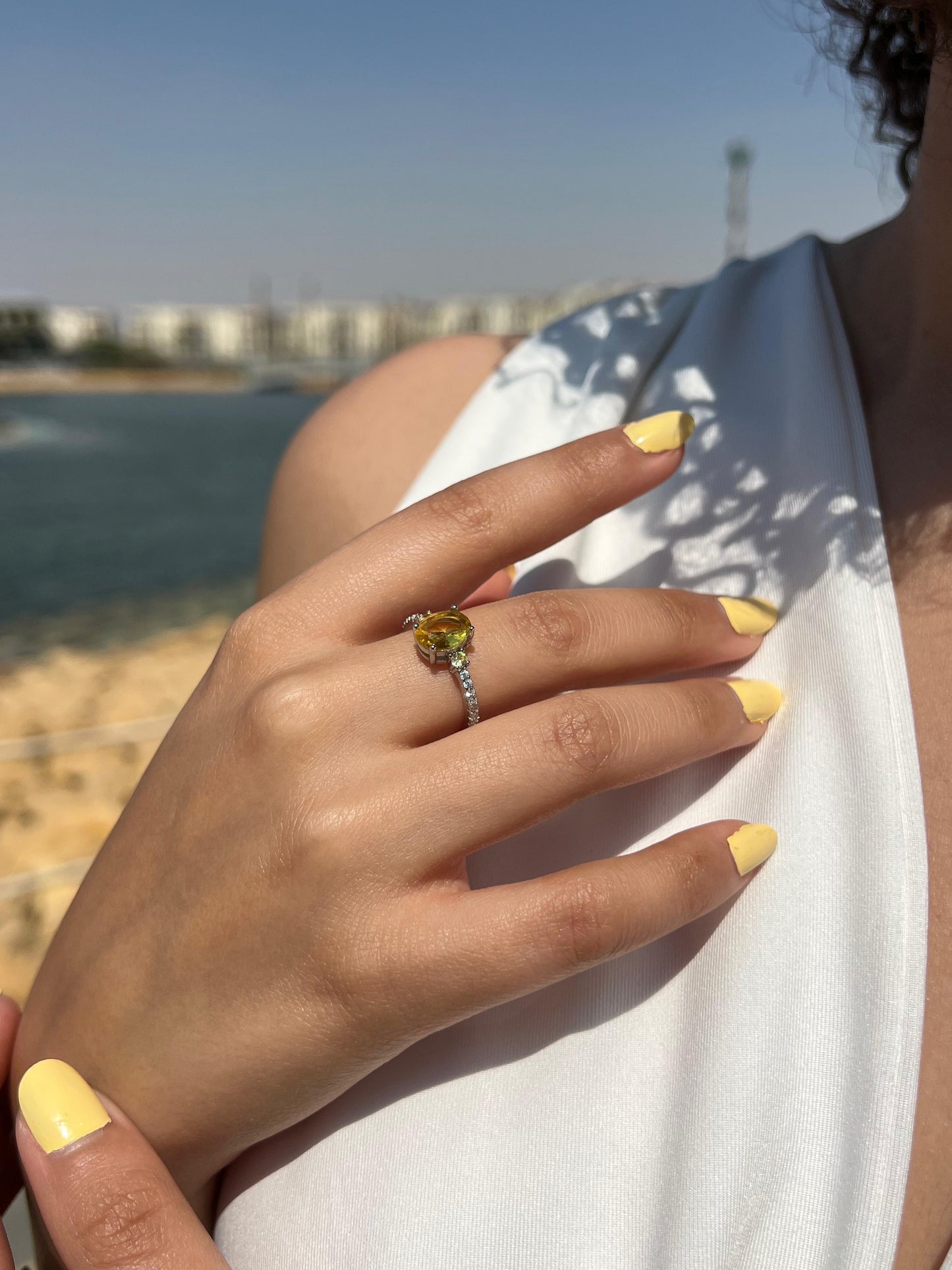 Sun Code Ring in Sterling Silver -925