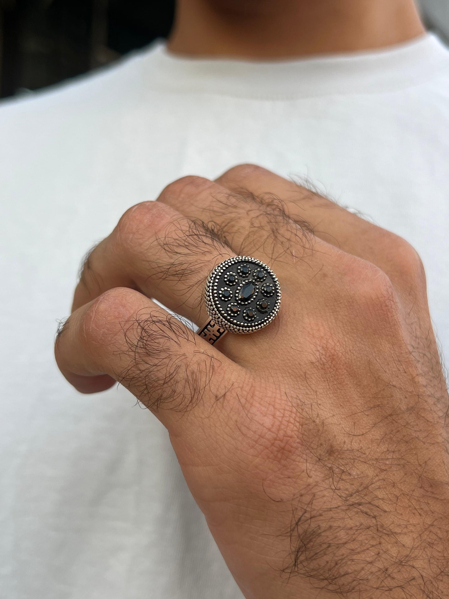 Black Core Ring -Sterling Silver 925s