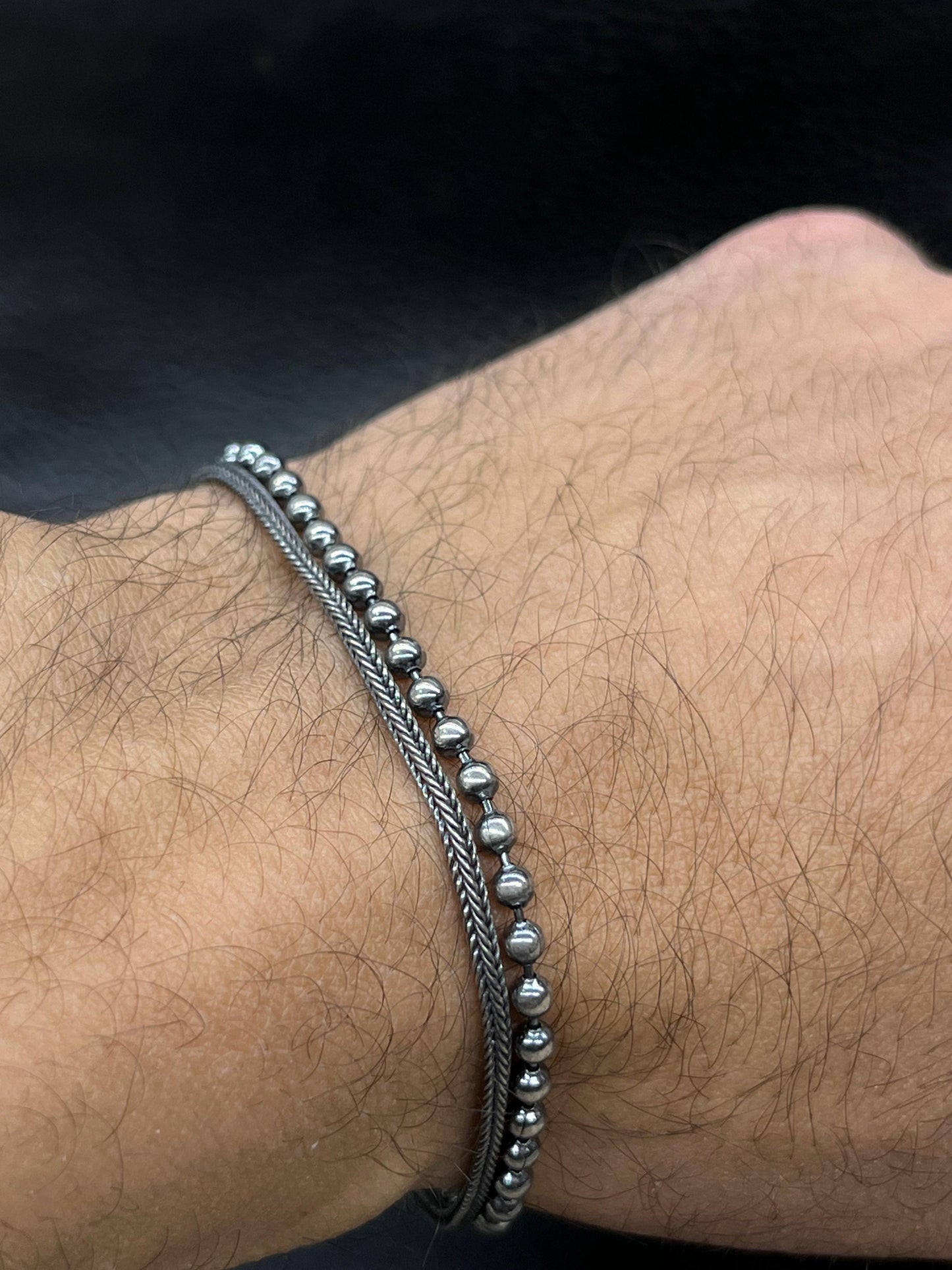 Double Bracelet for Men's Sterling Silver 925s