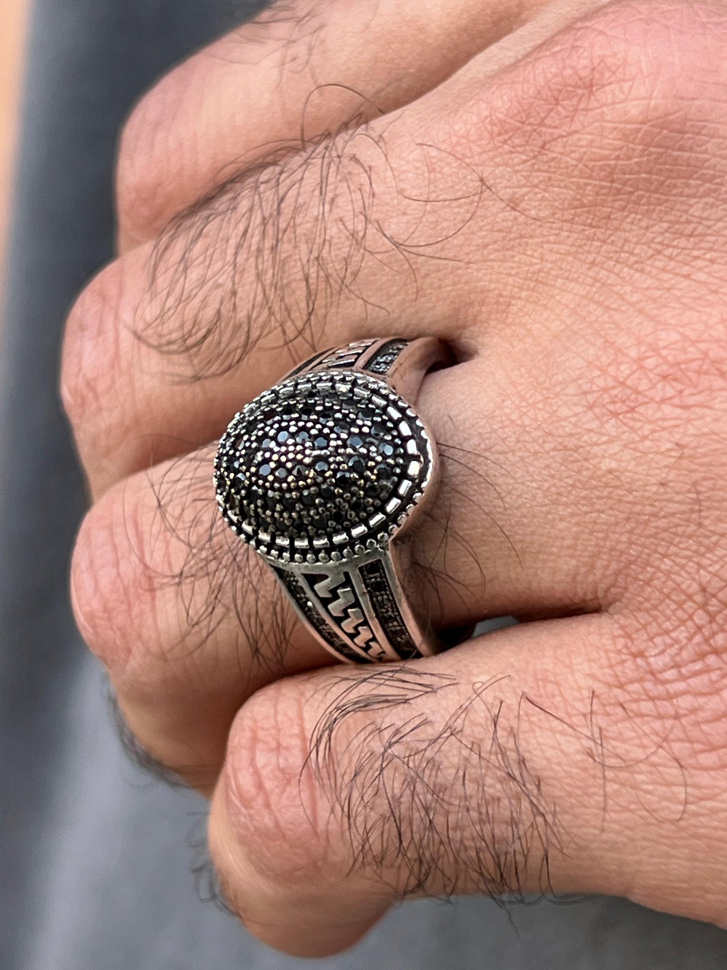 Oriental Twist Ring -for Men's Sterling Silver 925s