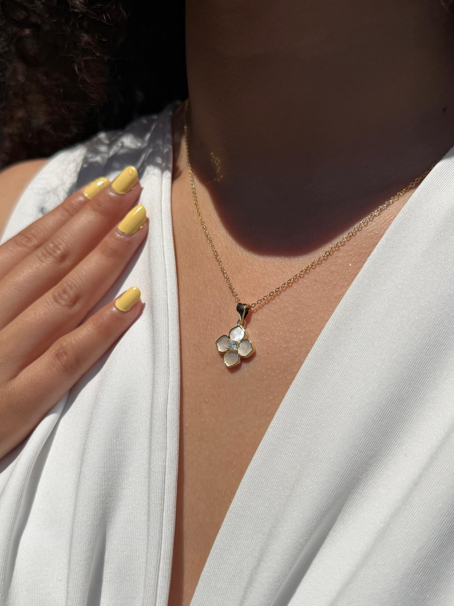 Gold Plated Four-leaf clover Necklace in Sterling Silver 925s