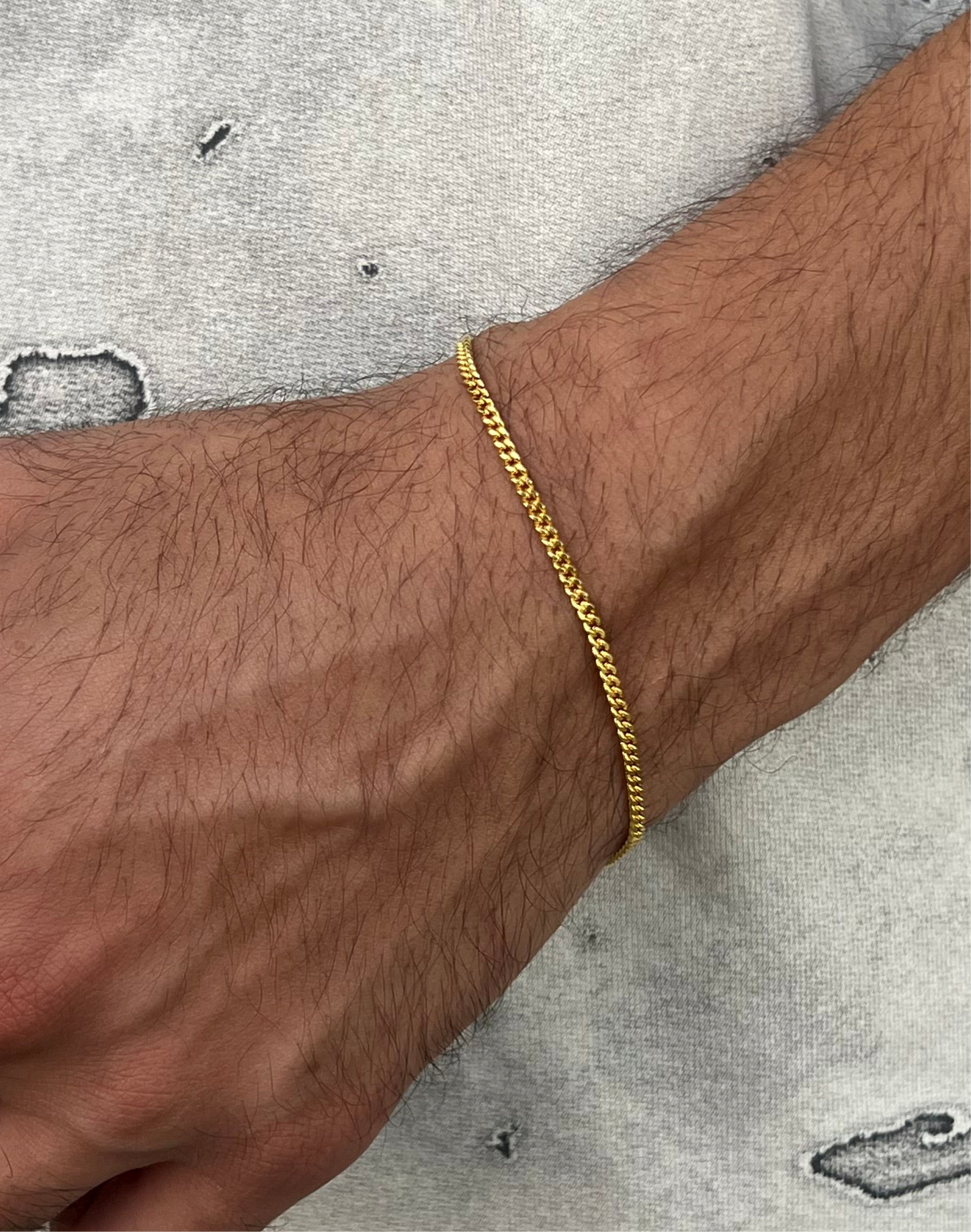 Gold Plated - Grommet Bracelet Sterling Silver 925se