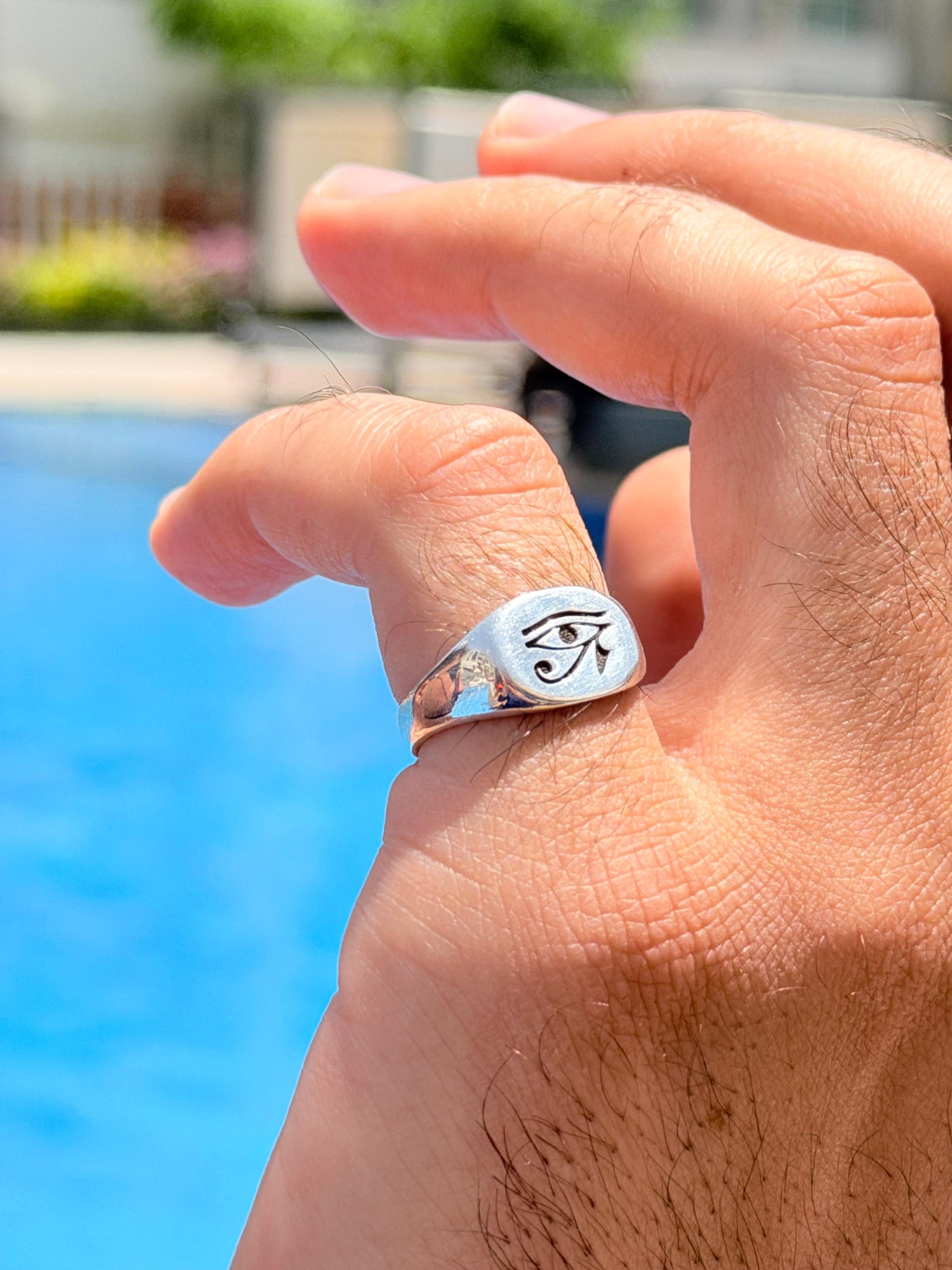 Ain Horus Ring in Sterling Silver 925s